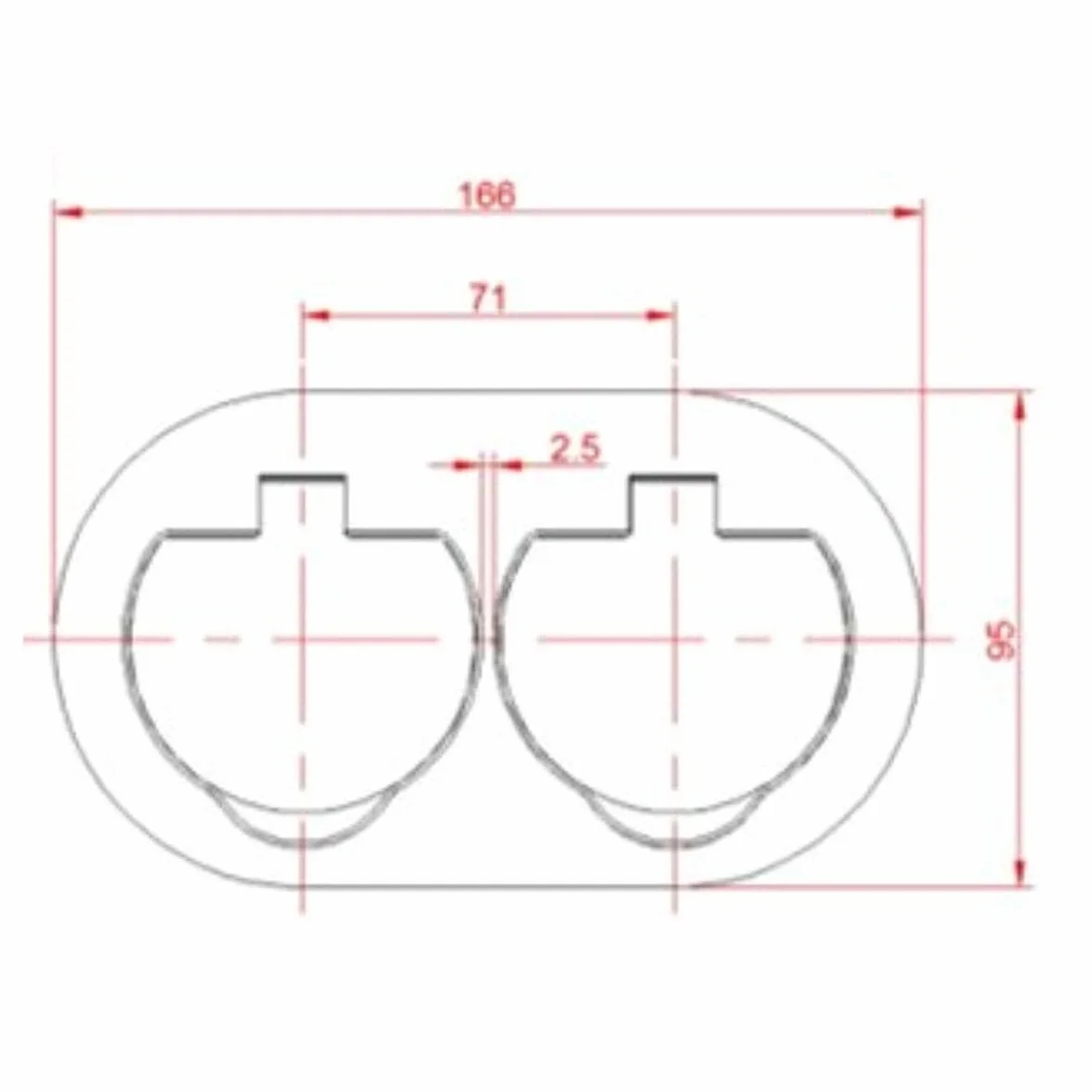THOMSON Protec – Doble toma de suelo impermeable inicial 16A 2P+T IP55 – Metal cepillado