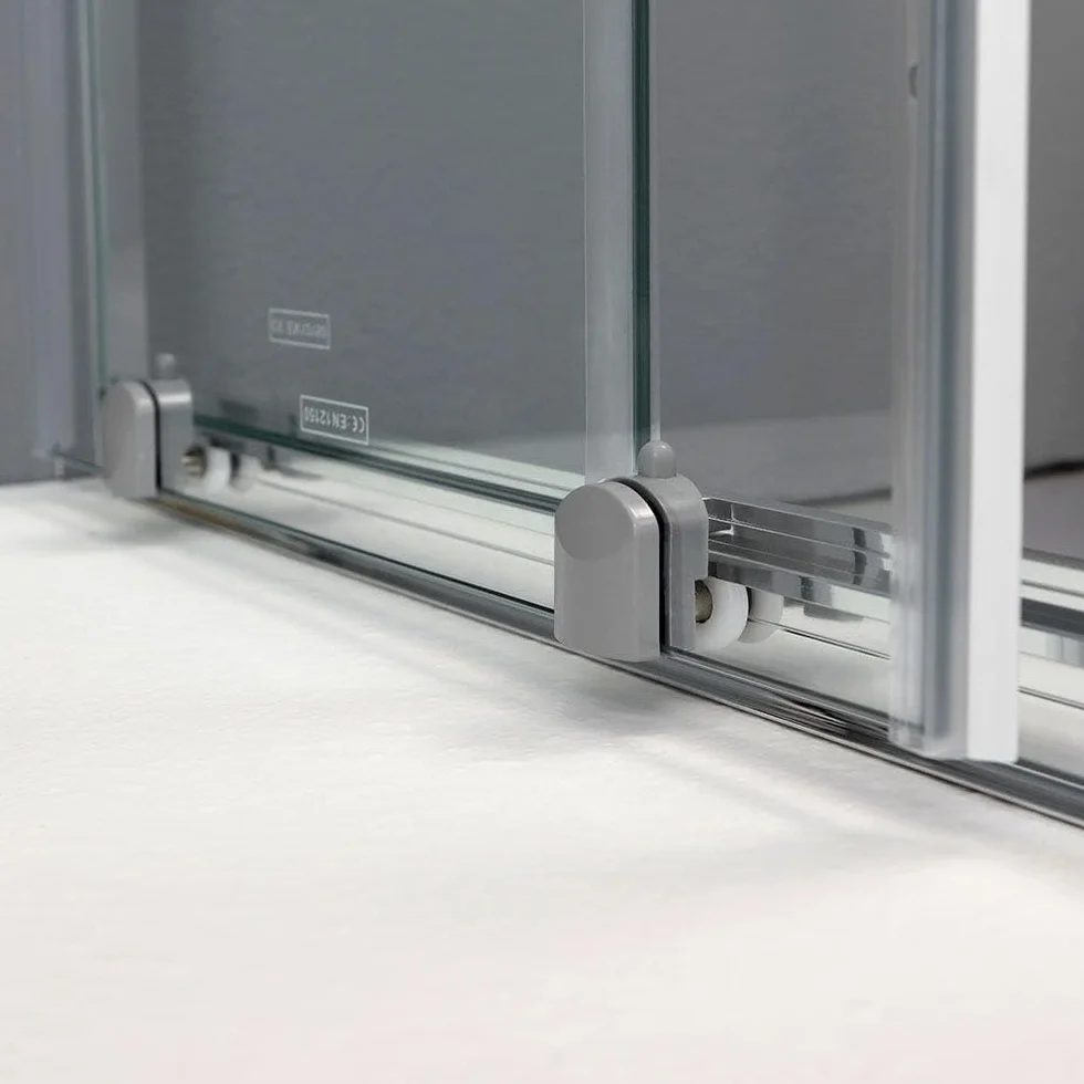 Kiamami Valentina - Ducha 70x120 con apertura en esquina, transparente, estructura de aluminio | Giada