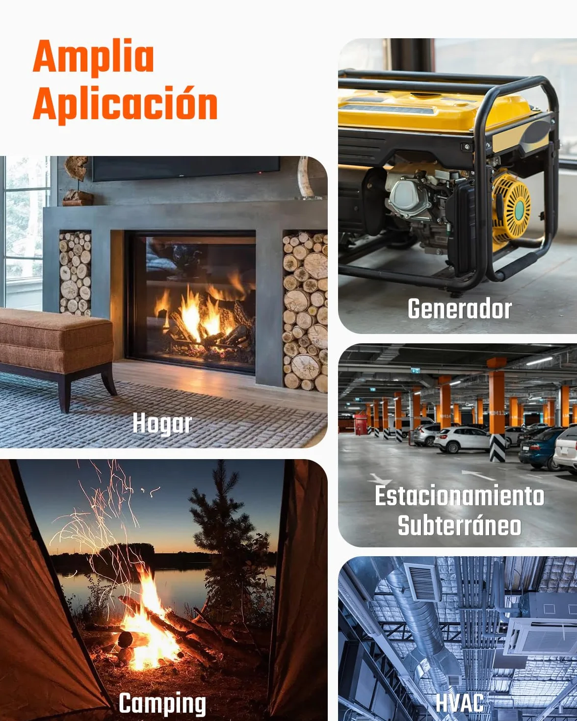 TOPTES CT-580 Detector de monóxido de Carbono, Detector de CO Recargable con alarmas por vibración, visuales y audibles, Alarma CO portátil, 0-1000PPM para el hogar, Coche, Camping y Viajes