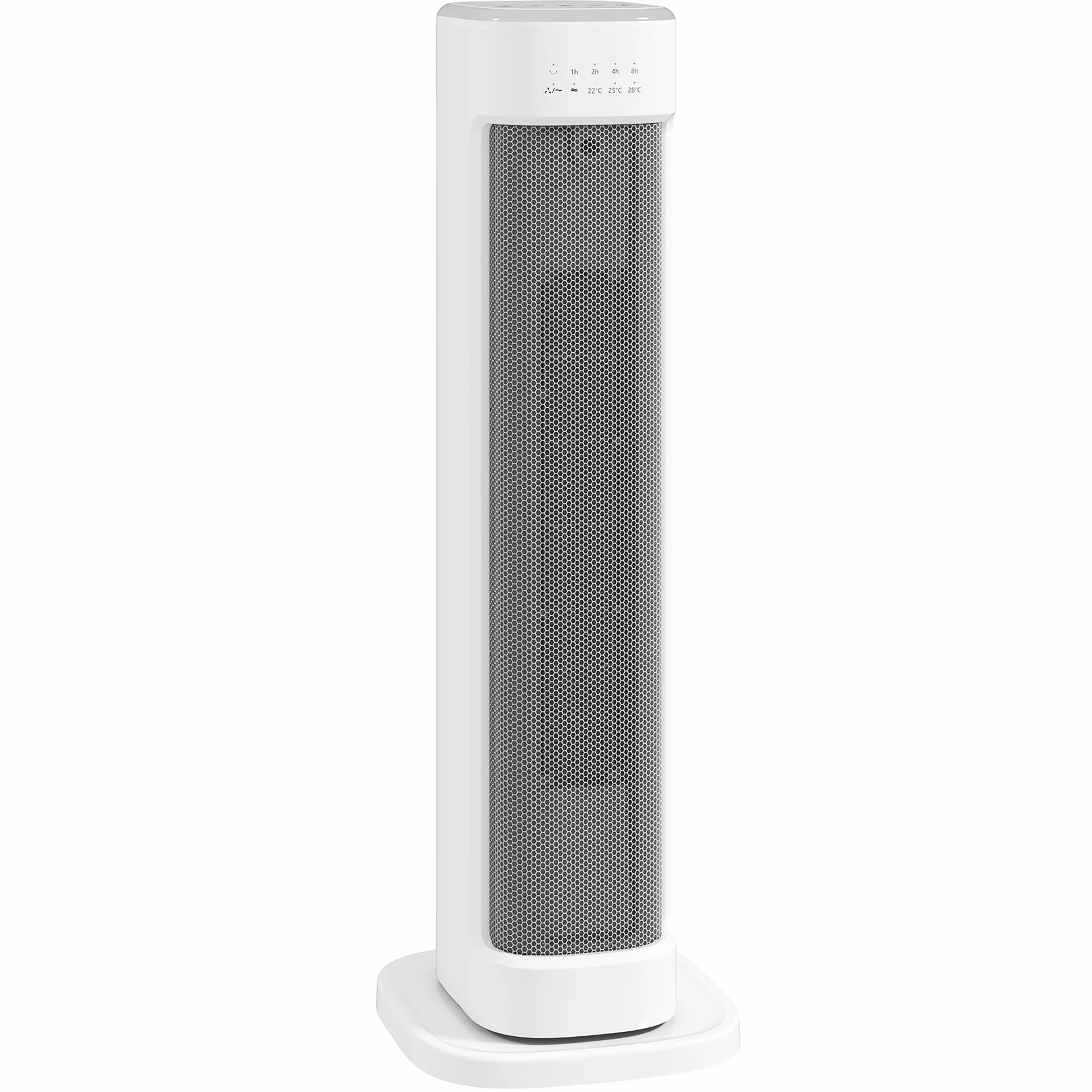 HOMCOM Calefactor Eléctrico Bajo Consumo 2000W PTC Termoventilador Blanco | 3 Modos, Termostato Regulable, Temporizador, Protección contra Vuelcos y Sobrecalentamiento, Control Remoto para 15-20㎡