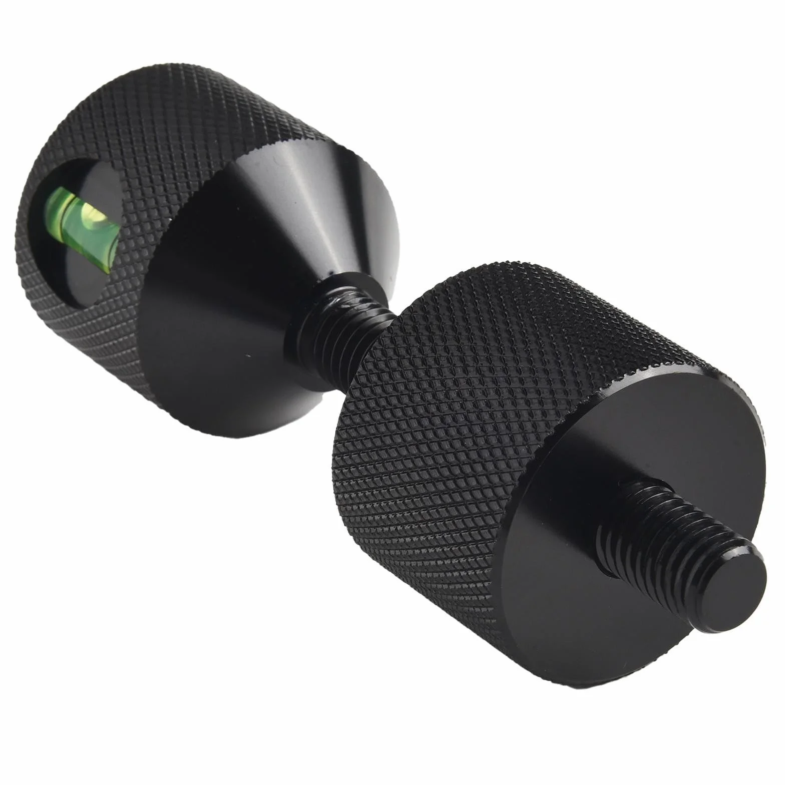 Juego de pines de dos agujeros de brida, nivel de aluminio para alineación de tuberías, herramienta de posicionamiento industrial de agujeros de 1-1/8 pulgadas (negro)