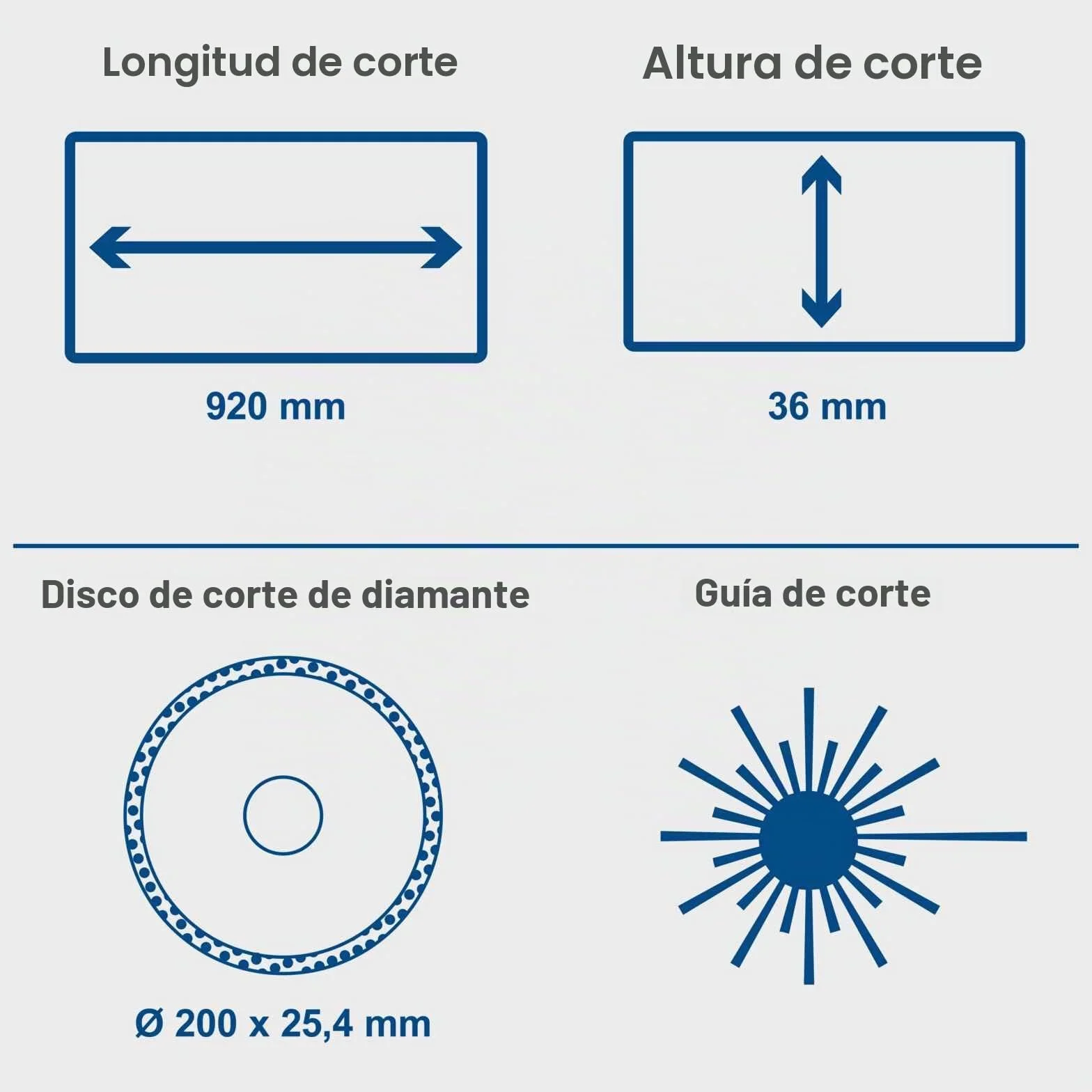 Scheppach Cortador de baldosas fs3600, 1 pieza, azul/plata/negro, 5906706901