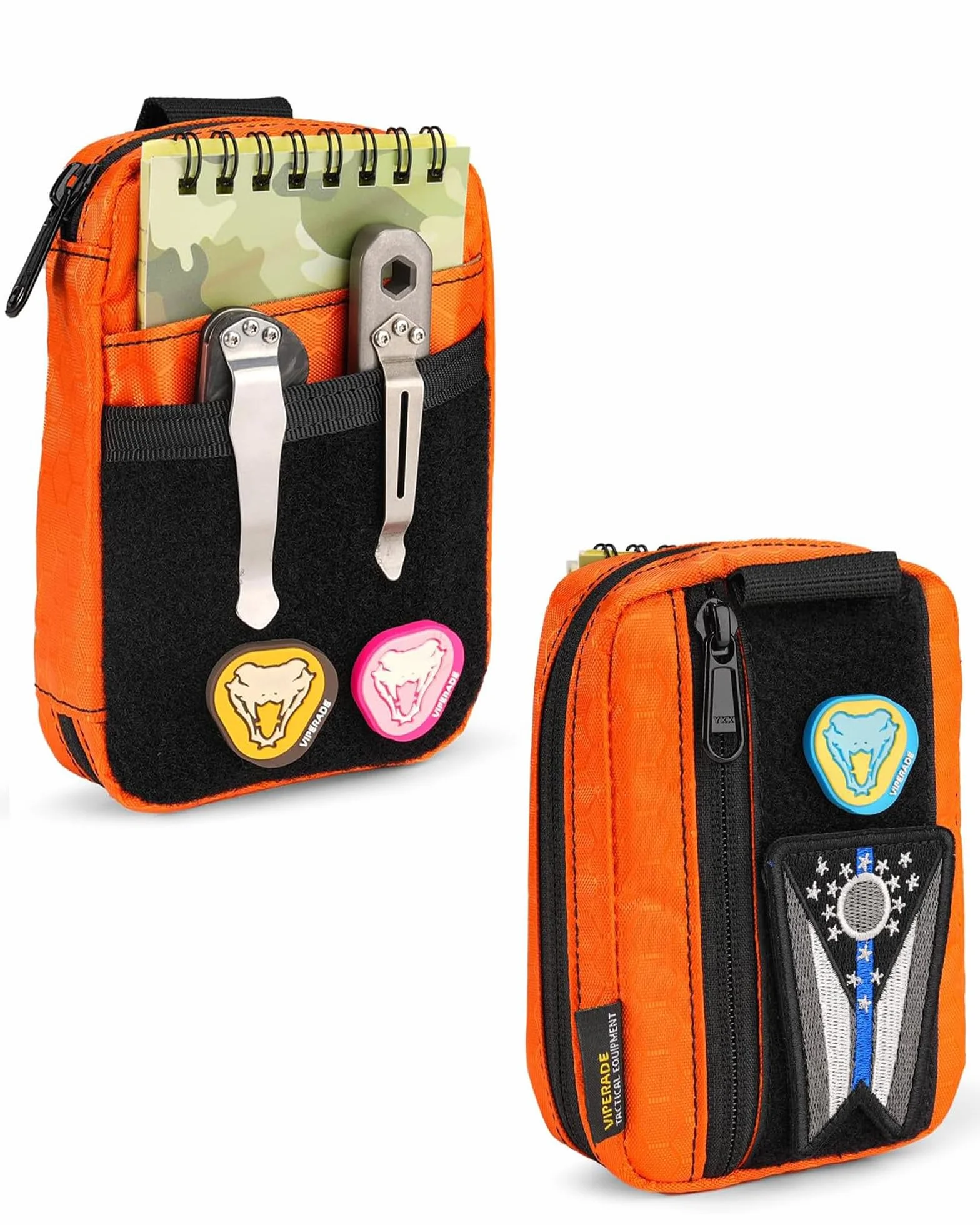 VIPERADE VE26 Bolsa EDC pequeña para Herramientas de Bolsillo y multiherramientas, Organizador EDC con área para Parches para Equipo EDC