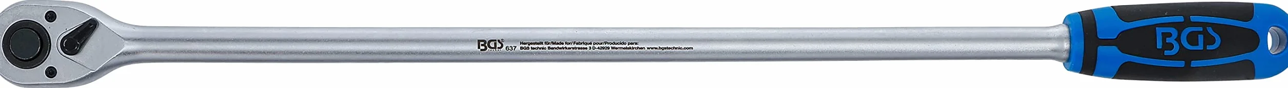BGS 637 | Carraca reversible | extra larga | 12,5 mm (1/2") | 605 mm