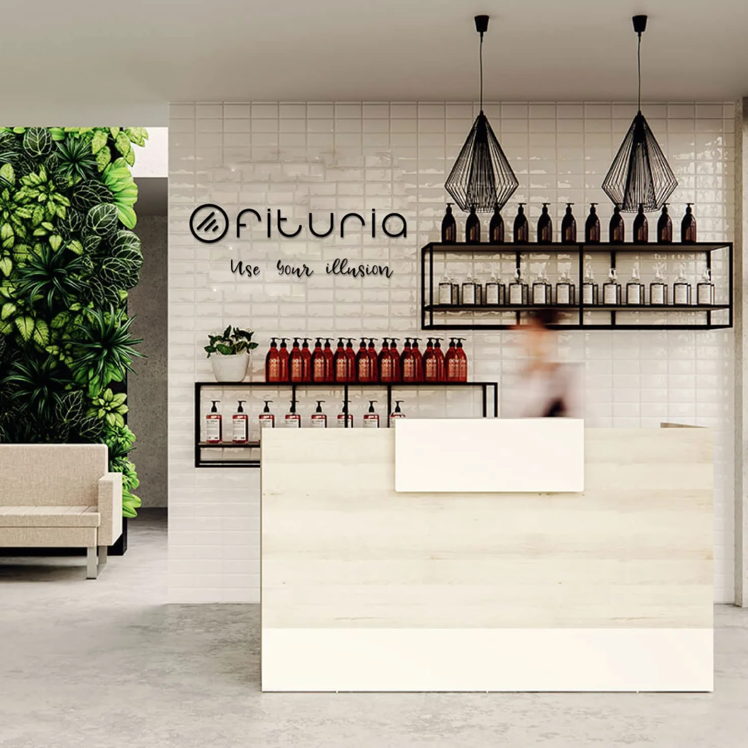 Mesa Mostrador Recepción Blanco 1400mm OFITURIA Mueble Escritorio Oficina Tienda