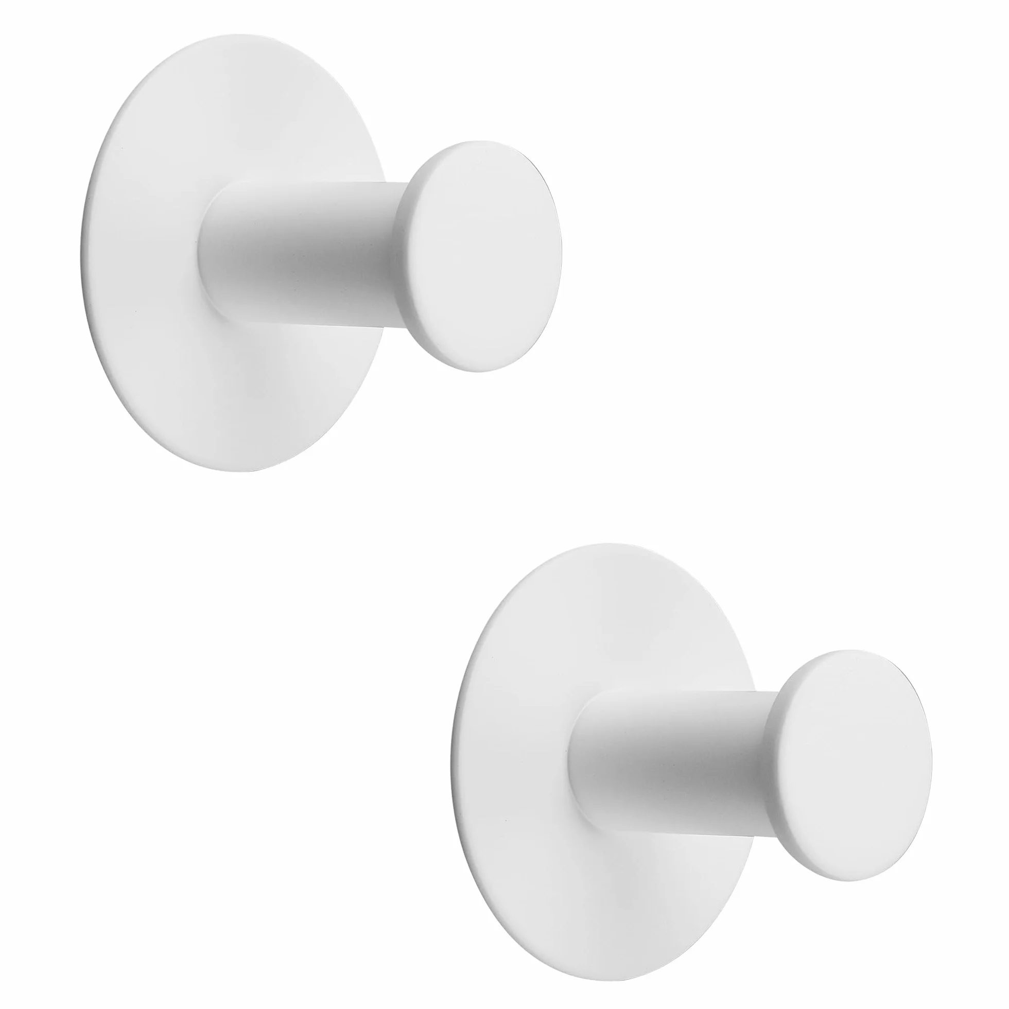 SAYAYO Ganchos Adhesivos para Pared, SUS304 Acero Inoxidable Ganchos para Colgar, Blanco Colgador Toalla Baño, Gancho Pared 2 Piezas para Baño, Dormitorio y Cocina