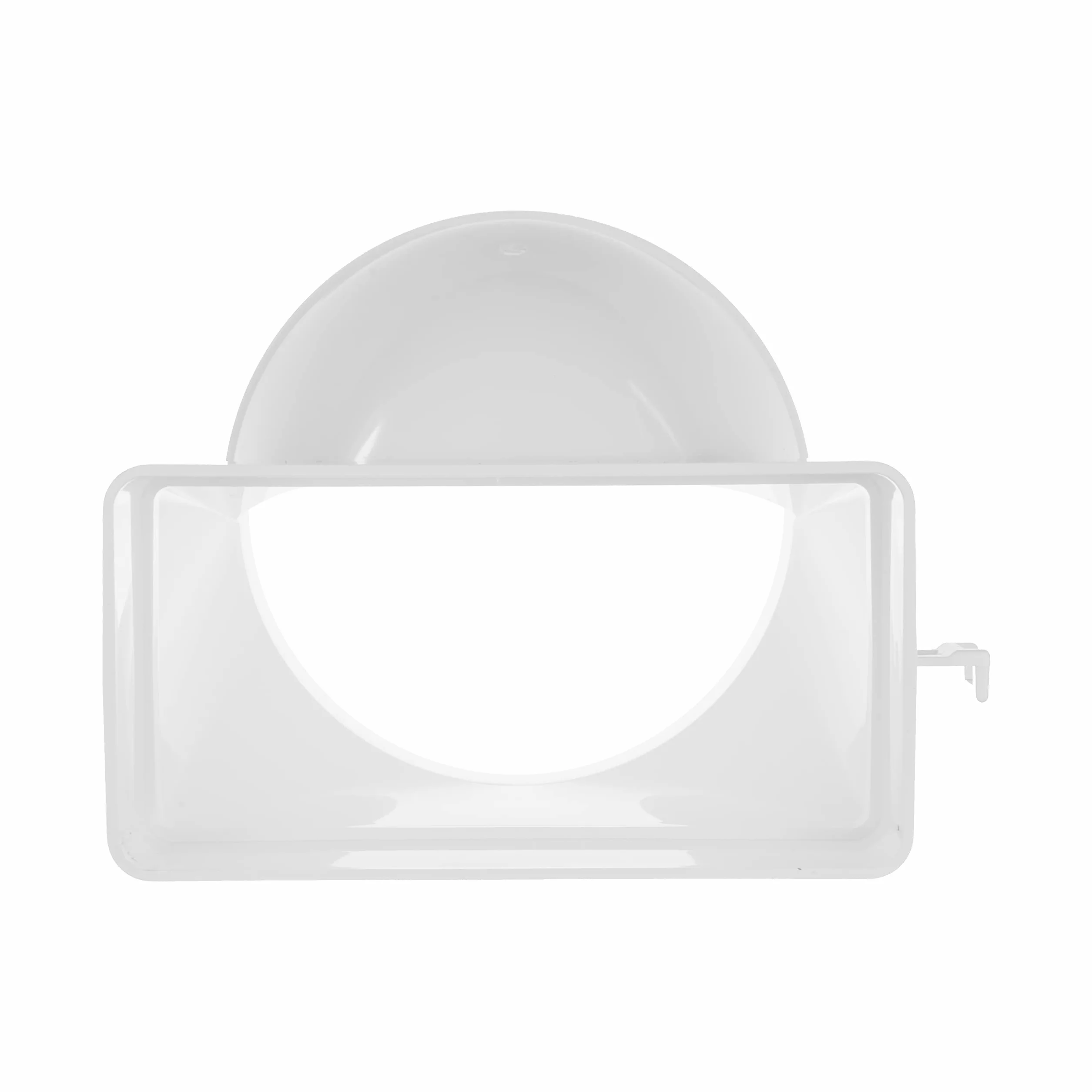 Sistemas de Ventilación conector rectangular plano de 110 x 55 mm a conducto redondo de Ø100 mm con entrada corta horizontal de tubería, acoplamiento de salida - para calefacción y refrigeración