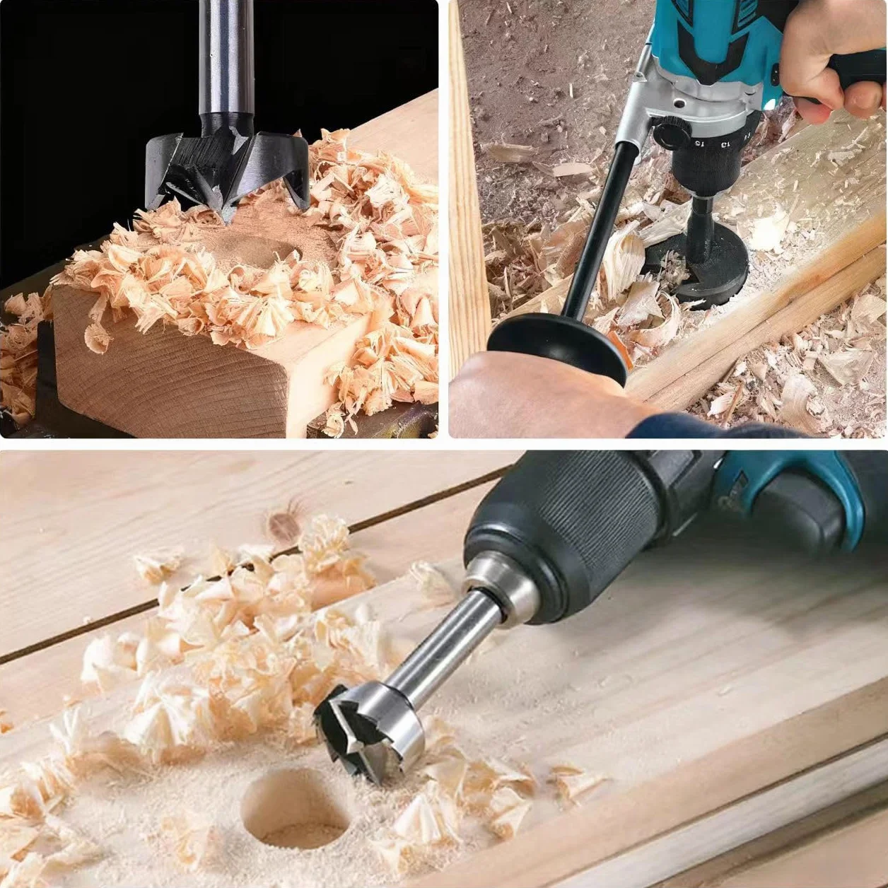 SUQIN Broca Forstner de 48mm Para Madera-Diámetro De 48mm Longitud 90mm Broca Fresadora Para Madera Con Eje Redondo Para Para Marcar y Taladrar Agujeros Para Bisagras