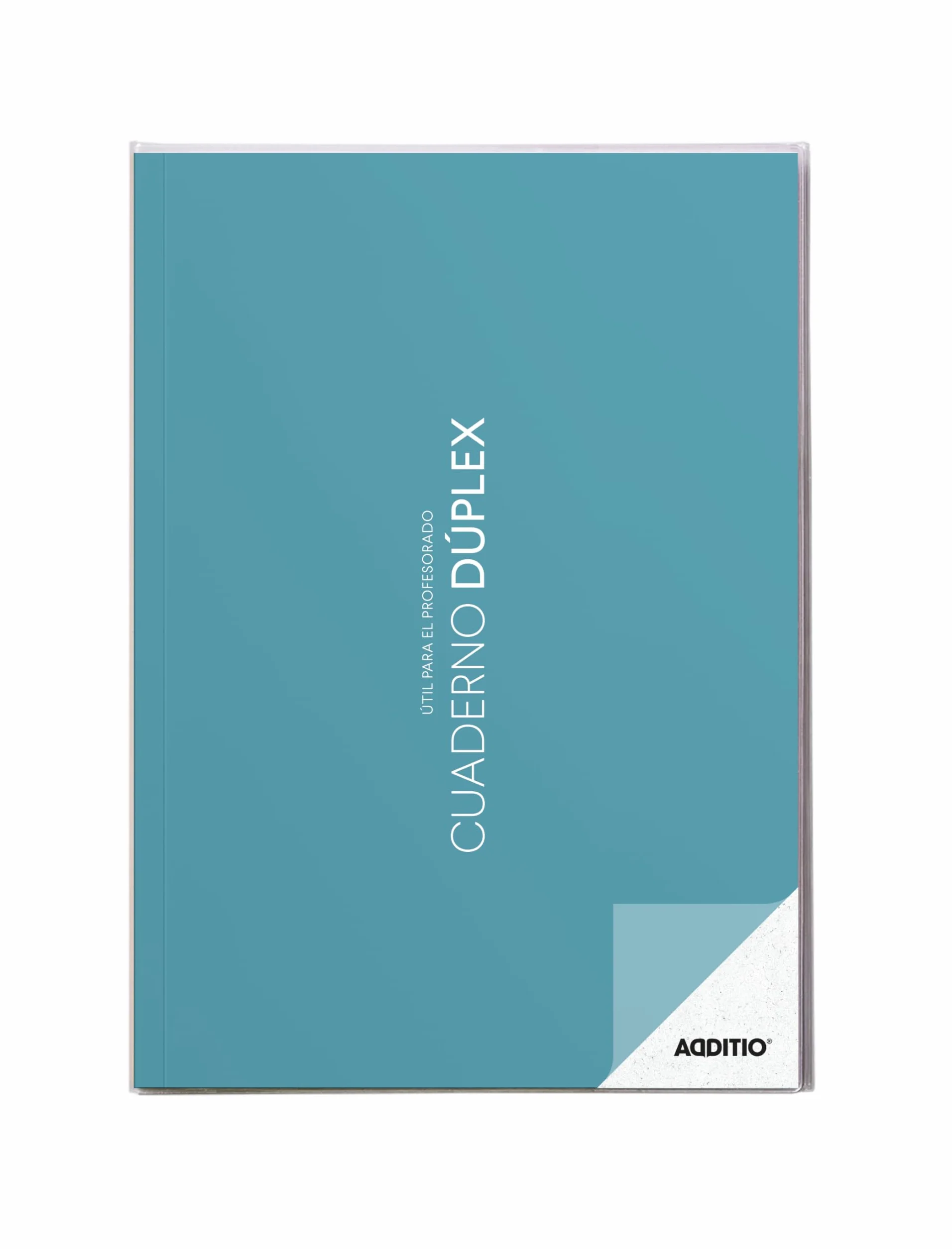 ADDITIO Cuaderno Dúplex para el profesorado Evaluación continua Tamaño A4 Español Azul Claro