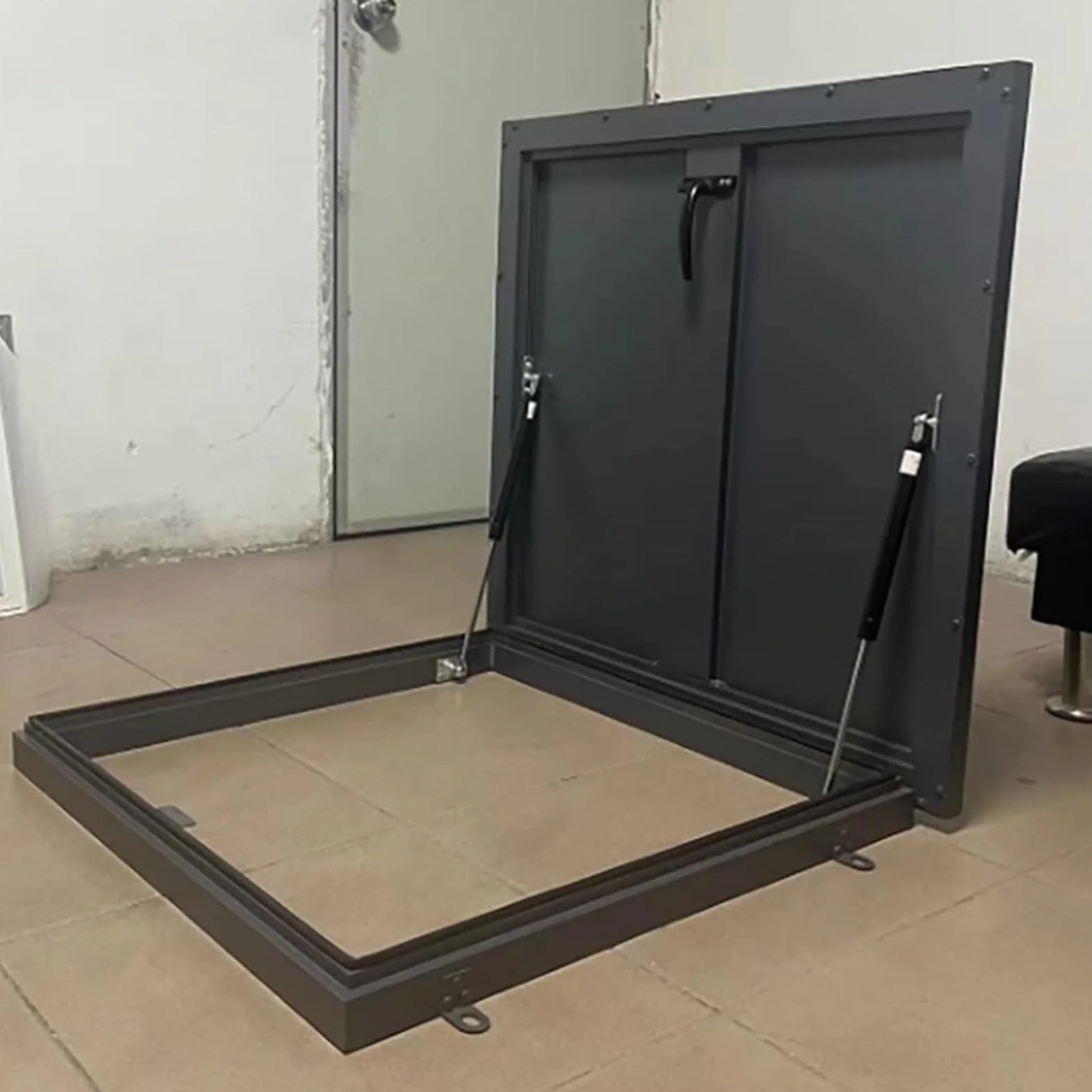 Trampilla de acceso al techo, cubierta de claraboya de ático de acero galvanizado con recubrimiento en polvo, trampilla de mantenimiento de puerta de seguridad para techo, tapa de pozo,100x100cm