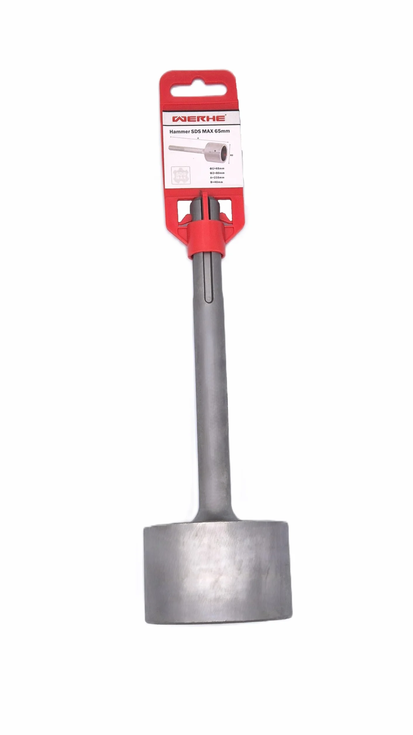 WERHE Hincapostes SDS Max 65x85x210 mm | para Star Pickets, postes en T, postes de madera, compatible con SDS Max martillos demoledores, peso 1,23 kg