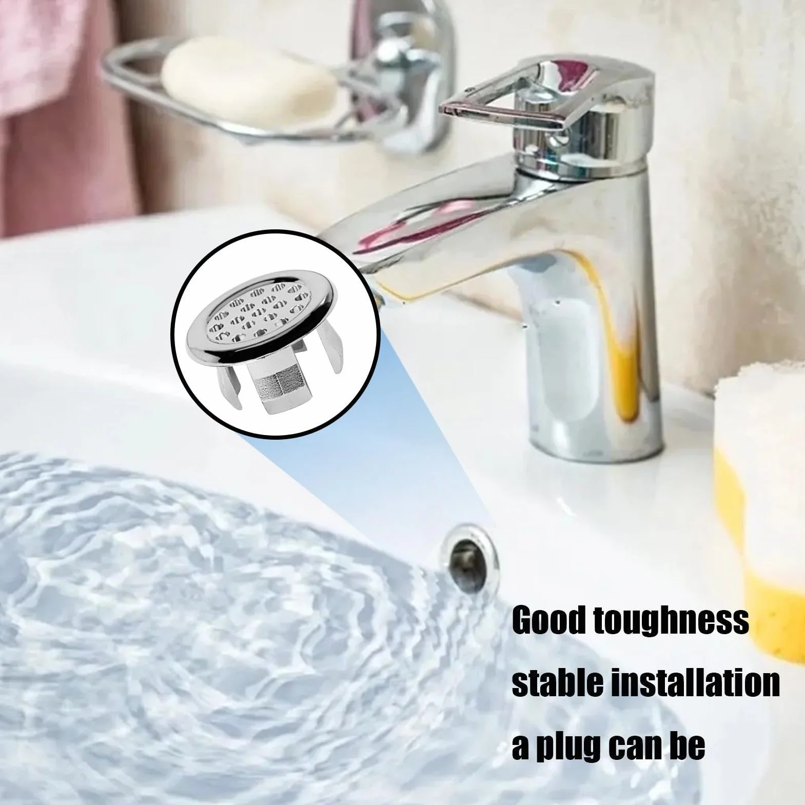 Ring De Desbordamiento del Fregadero de Repuesto para Orificio de Lavabo, Tapa para Bañera y Cocina