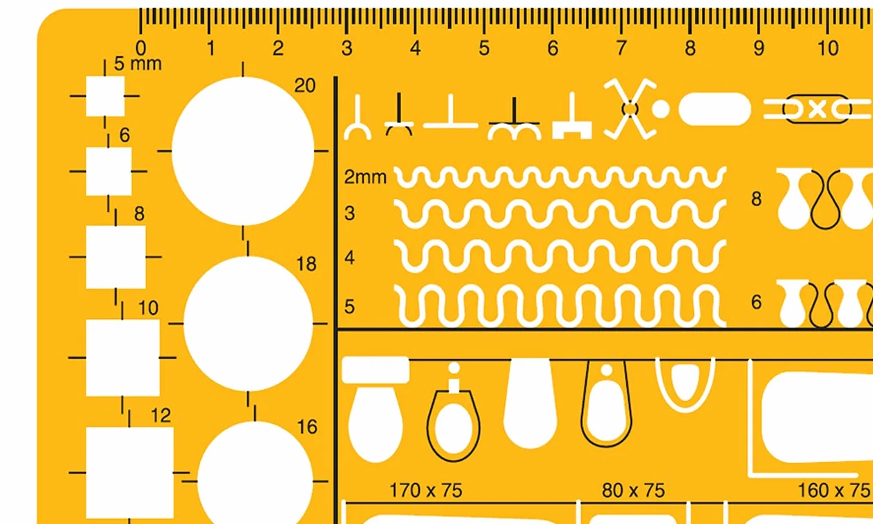 Liquidraw Regla de Arquitecto Escala 1:50 Plantilla Símbolos Muebles Plano Interior Casa