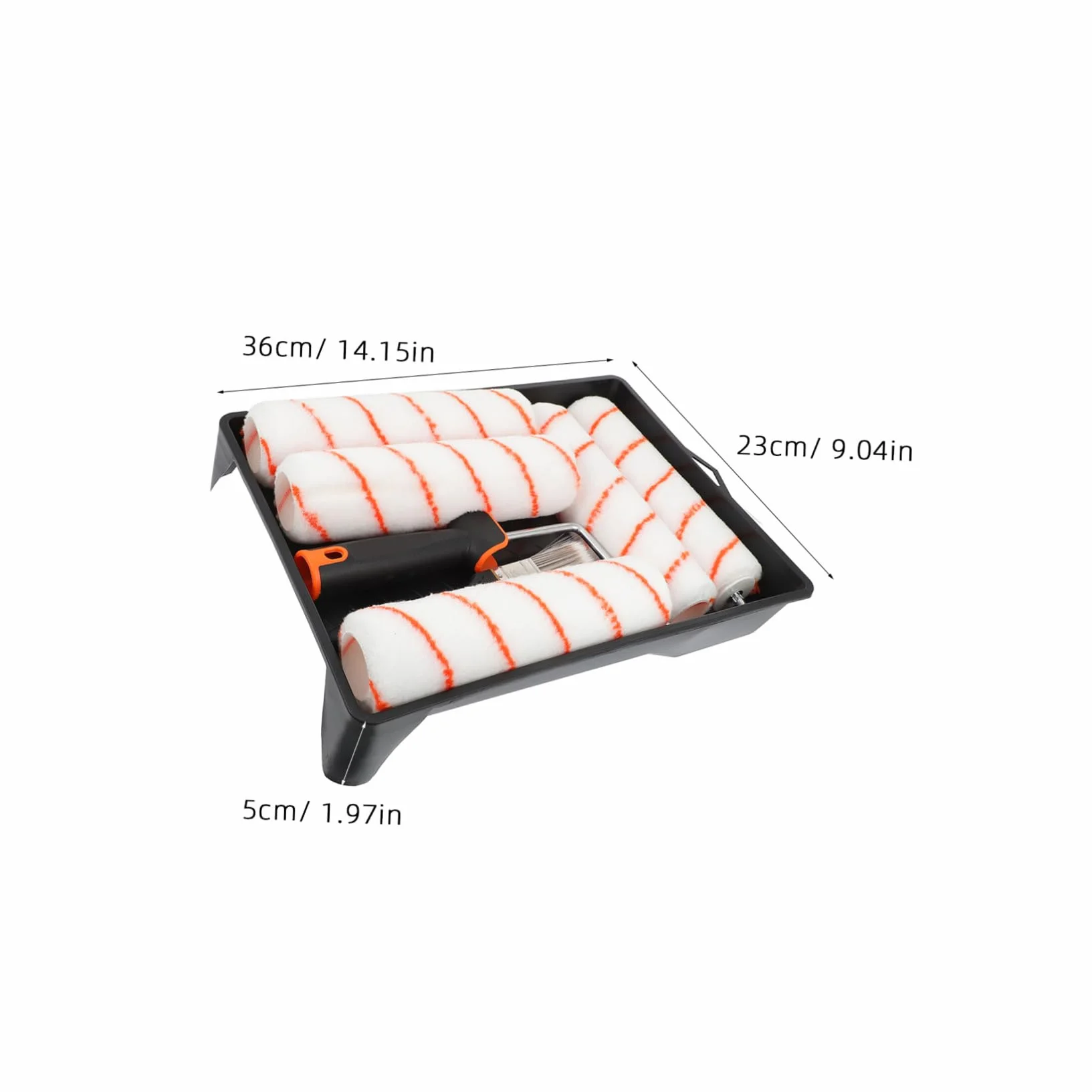 Juego de Rodillos de Pintura 8 Piezas para Retocar Esquinas y Superficies | Poliéster, Mango Flexible Tpr y Cuerpo Abs, para Marco de Ventana y Mueble, Uso Profesional o Principiante Color Aleatorio
