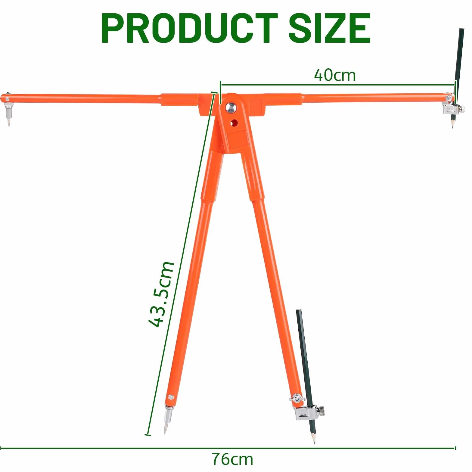 LALAGO Compás Profesional Grande 400mm, Compás de Carpintero con Lápiz para Trazado y Marcado