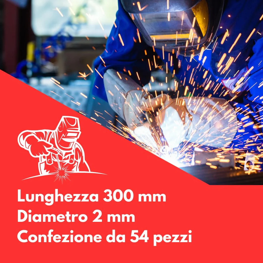 Electrodos Goodweld 308L de 2,0 mm para soldadura de acero inoxidable, paquete de 54 unidades