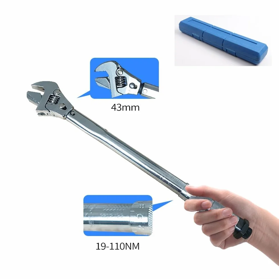 Zilimontt Llave Dinamométrica Ajustable 16 Pulgadas 19-110 N.m 30 Mm, Herramienta Multifuncional