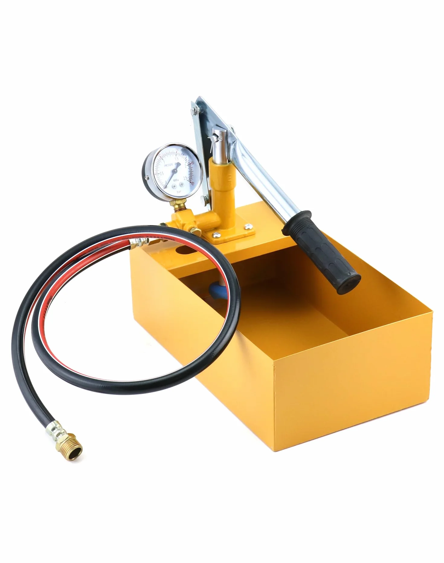 Bomba de presión manual 25bar QWORK para prueba de tuberías