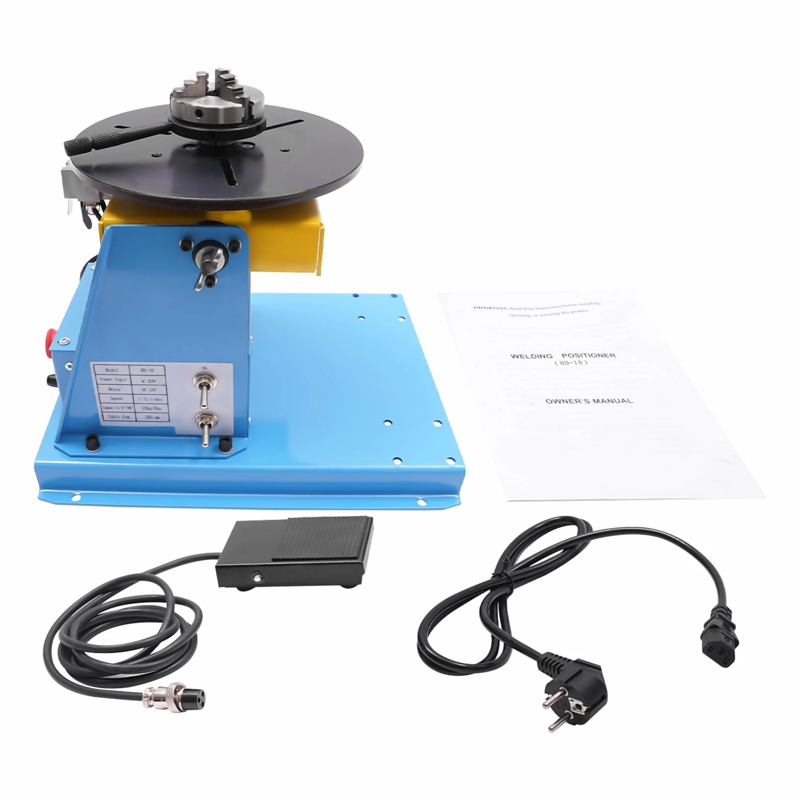 Posicionador de soldadura pequeño mesa giratoria de 0 – 90 ° ángulo de inclinación 20 W Mini Soldadura Posicionador 10 kg/5 kg para girar y girar piezas redondas y anulares. Utilizado