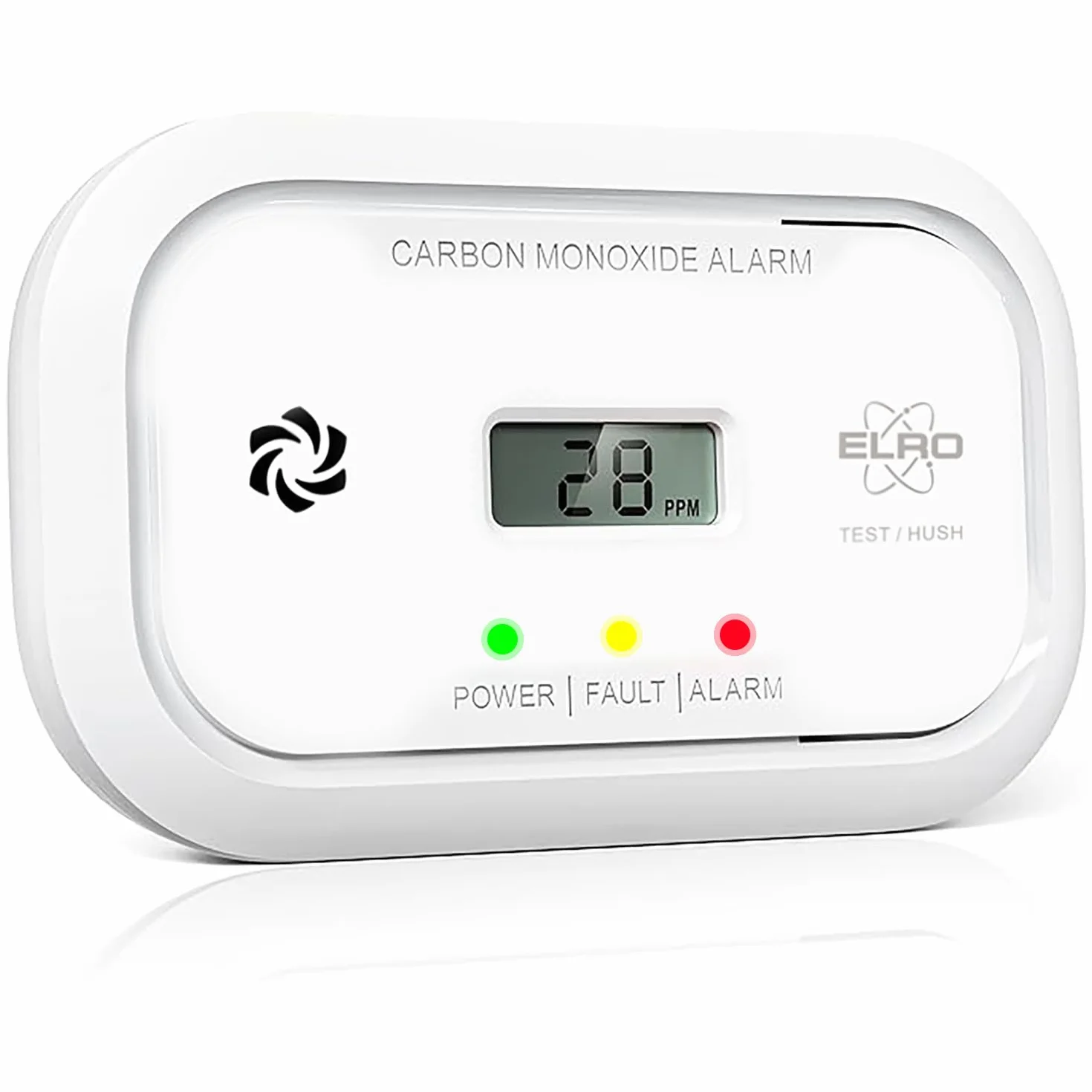 Detector de monóxido de Carbono ELRO FC5003 Sensor 10 años Pantalla LCD Batería 3 años Alarma CO EN50291