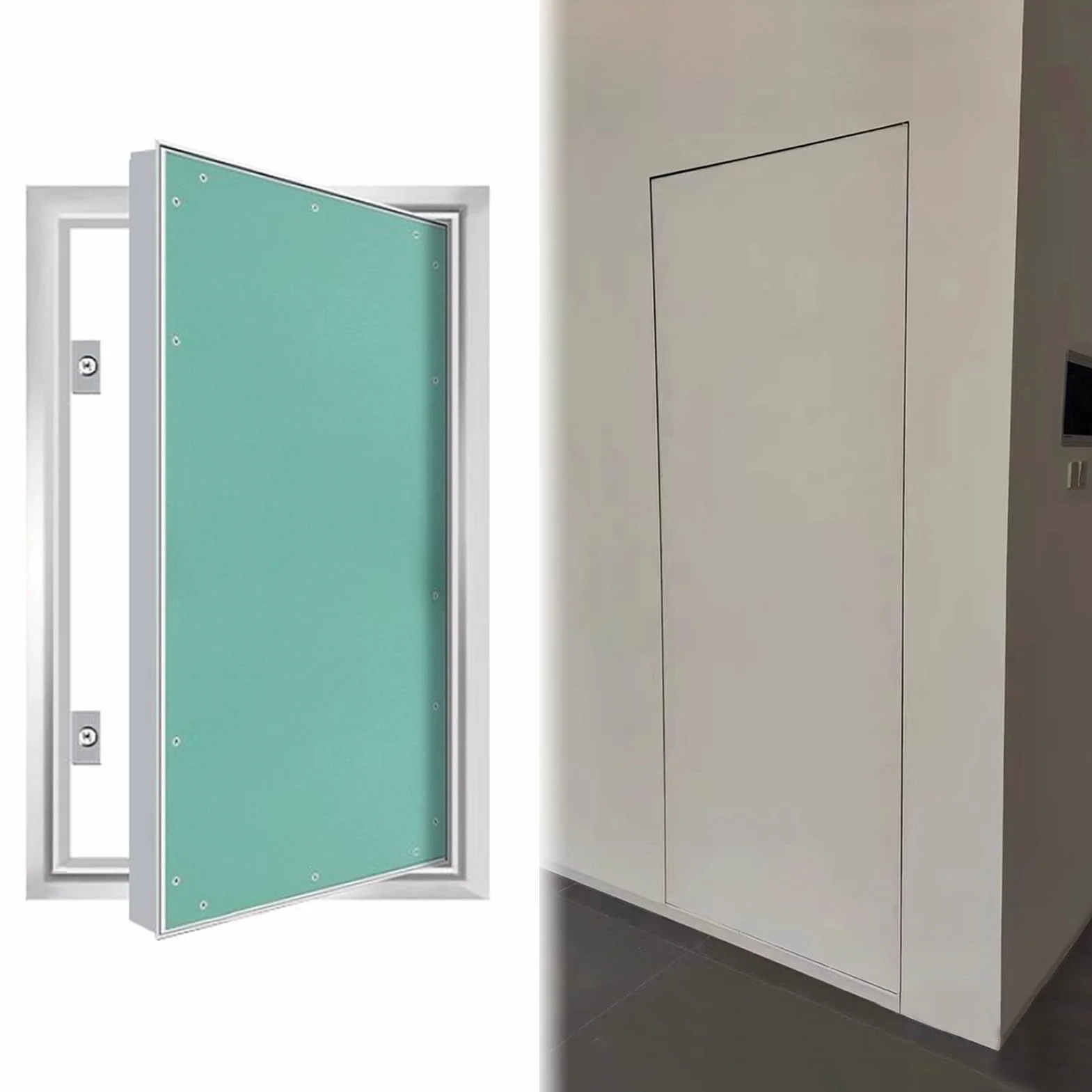 ZIMGOD Trampilla Pladur Puerta Empotrada con Panel de Acceso para Paneles de Yeso y Marco Metálico, Placas de Cubierta de Plomería Ocultas para Pared/Techo, Tapa de Registro(18x36in (45x90cm))