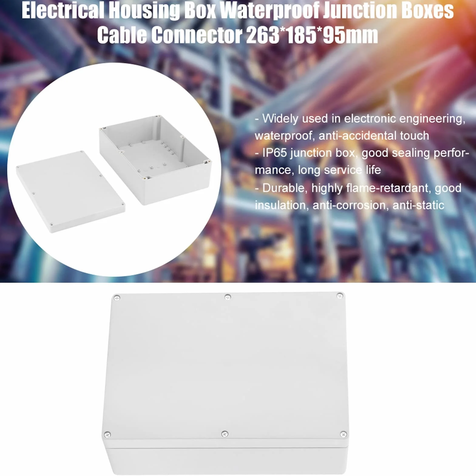 Caja de Conexiones de Plástico, Caja de Conexiones Impermeable, Caja de Conexiones Eléctricas, Caja de Proyectos Electrónicos de Bricolaje IP65 a Prueba de Polvo a Prueba de Agua