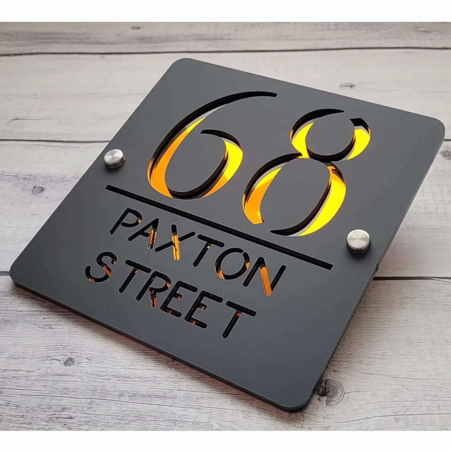Letrero de número de casa personalizado, placas de dirección personalizadas con nombre de calle, números de casa para exteriores, placa flotante 3D moderna para puerta, placas para exteriores y arte
