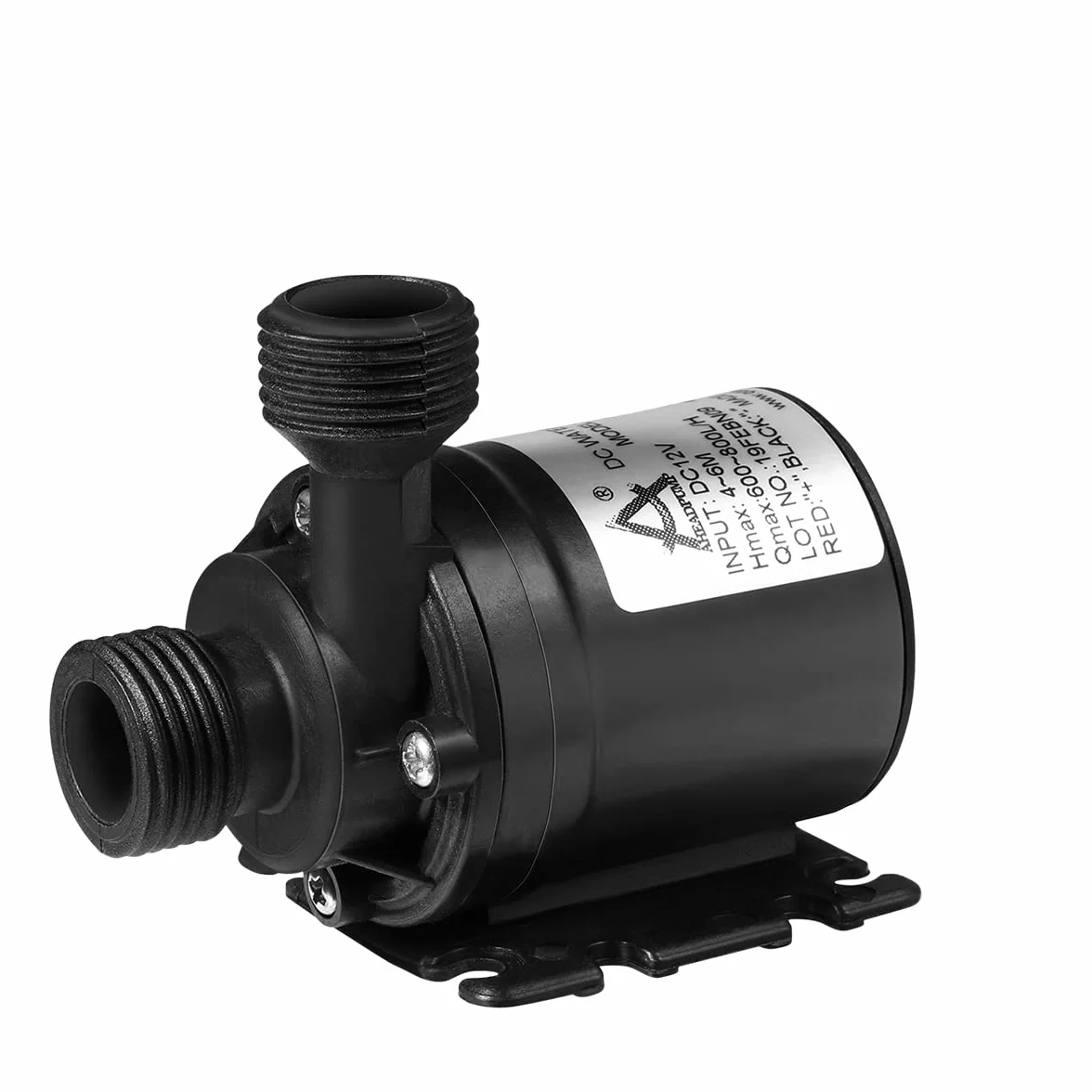 UEETEK Bomba de agua sumergible CC 12 V, 800 L/H, 5 m, sin escobillas para pozos, sistema de circulación de agua