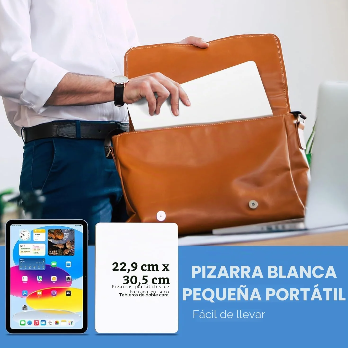 KAHEIGN 8 Piezas Pizarras Blancas Pequeñas de Borrado en Seco 21x30cm Doble Cara con Bolígrafos y Borradores