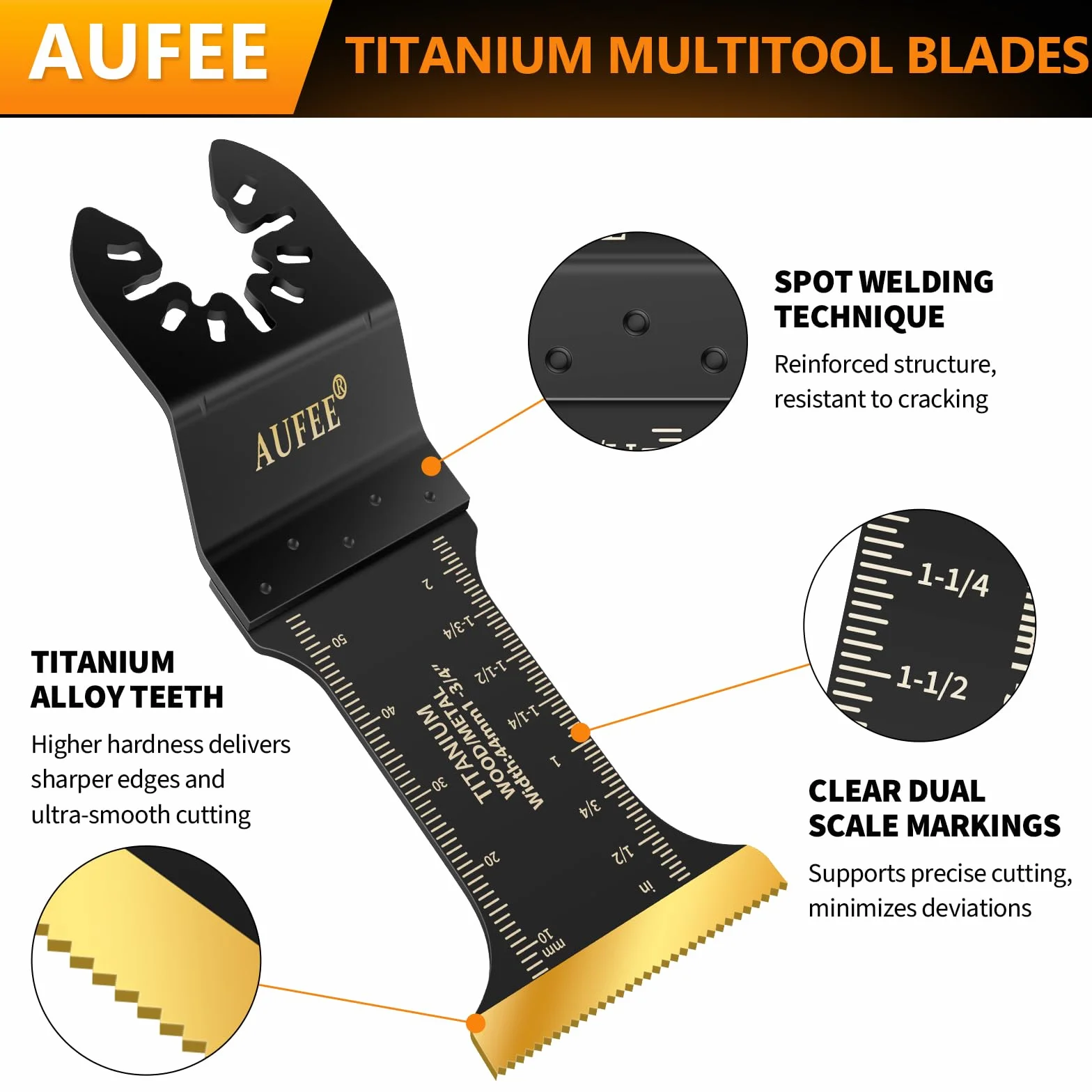 30 cuchillas oscilantes, cuchillas profesionales universales de titanio para madera, plásticos, clavos de metal, cuchillas multiherramienta duraderas de liberación rápida, compatibles con Dewalt