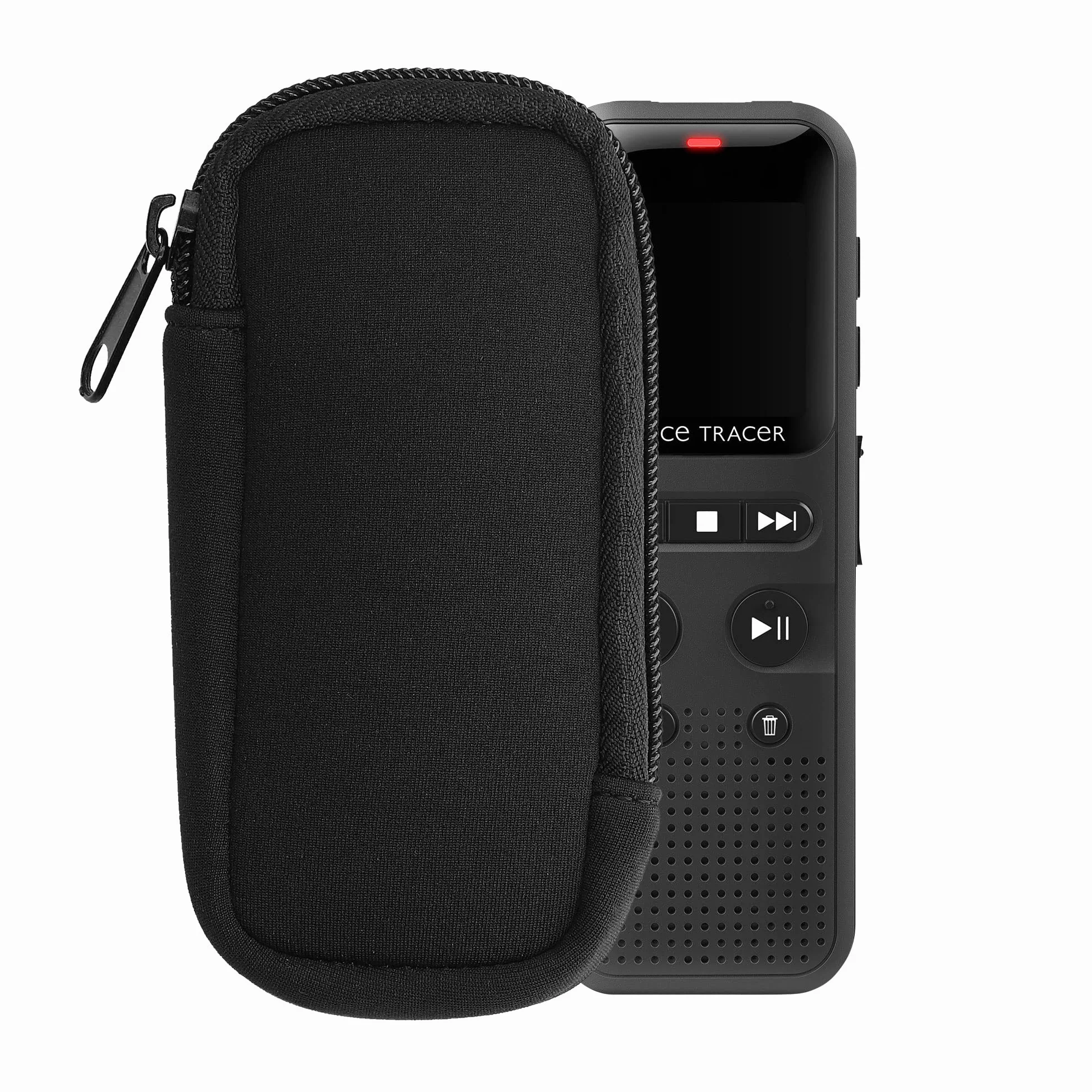kwmobile Estuche para Grabadora de Voz Universal 11.5 x 4.5 cm Negro
