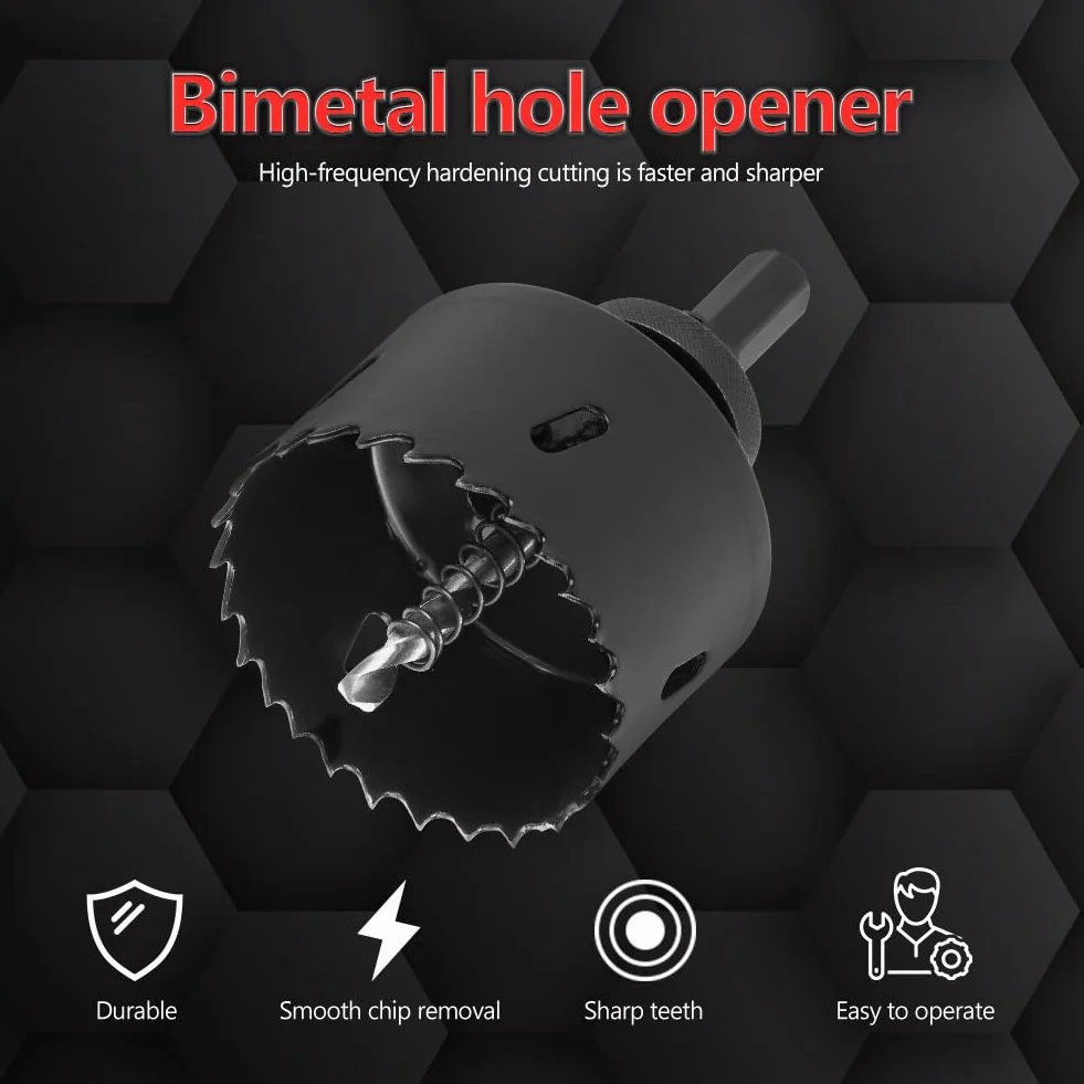 Flintronic Sierras de Corona 68mm, Sierra de Corona Bimetálica de 68mm, M42 HSS Bi-Metal Coronas Perforadoras, con Adaptador y Broca Piloto, para Metal Aluminio Madera PVC Plástico, Negro