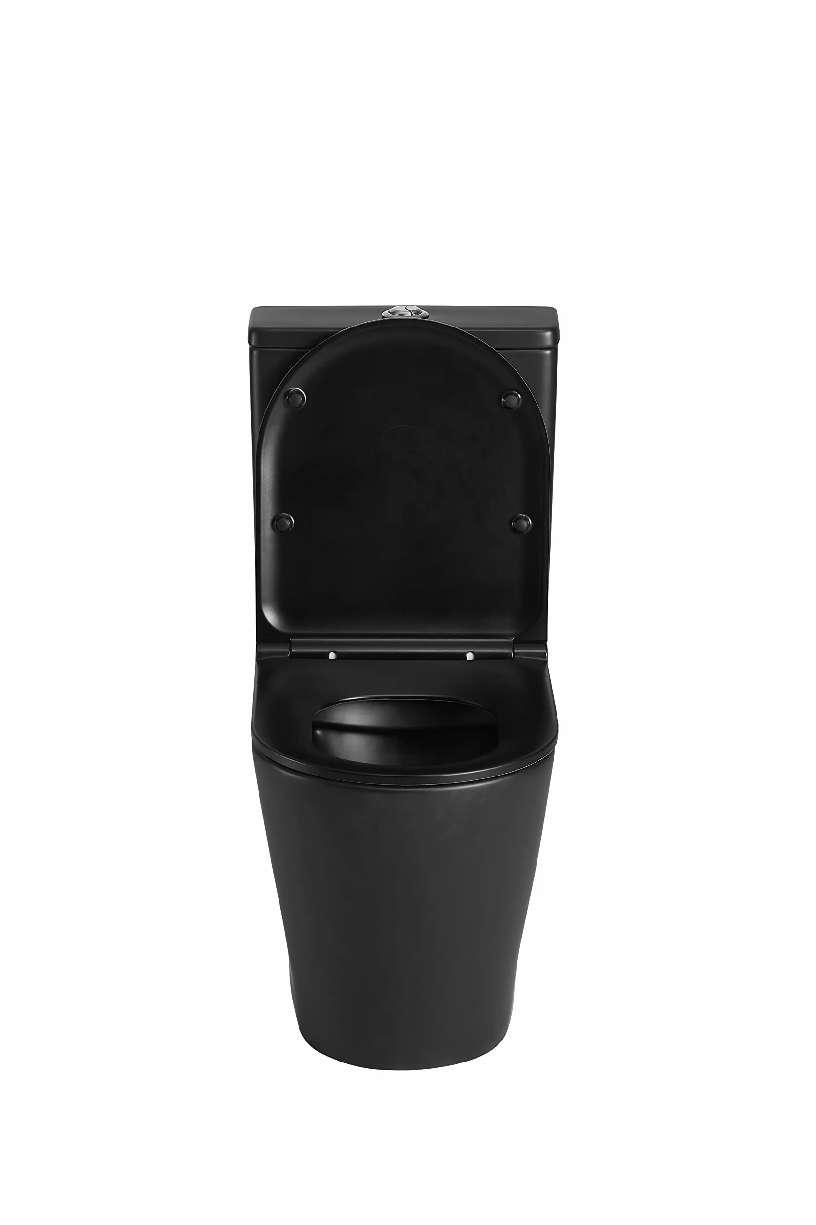 Inodoro BTW Turin Compacto | 7 Años de garantía | Color Negro Mate | 380x625x825 mm