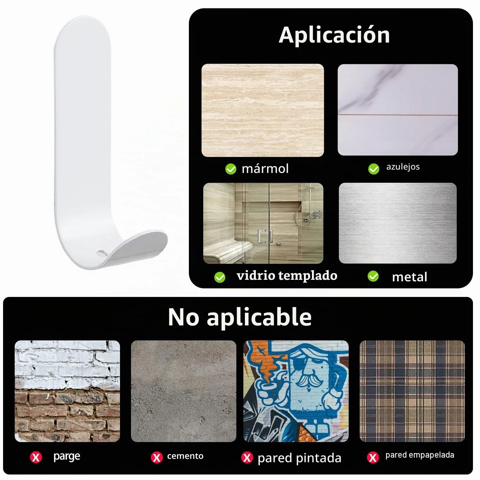 Feligio Ganchos Adhesivos Para Pared 12 Piezas, Colgadores Adhesivos Resistentes Sin Taladro de Acero Inoxidable, Colgador Toalla Baño Adhesivo Impermeable, Para Cocina Dormitorio, Blanco