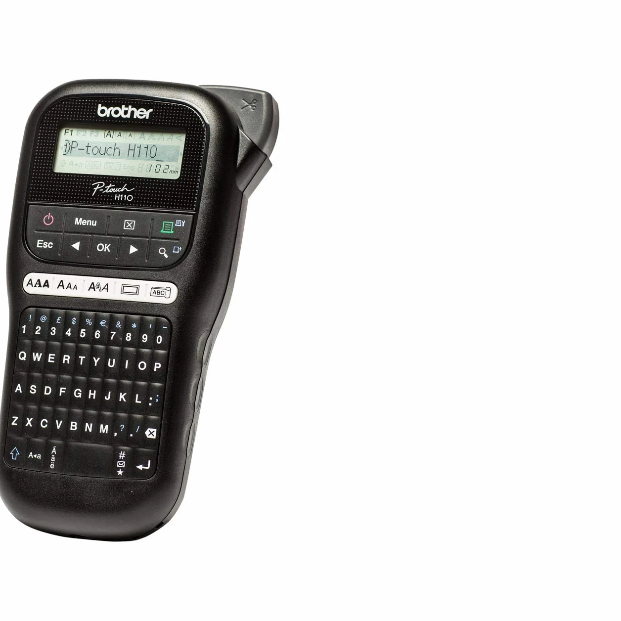 Brother PTH110 Rotuladora Electrónica de Mano con Teclado QWERTY Negro