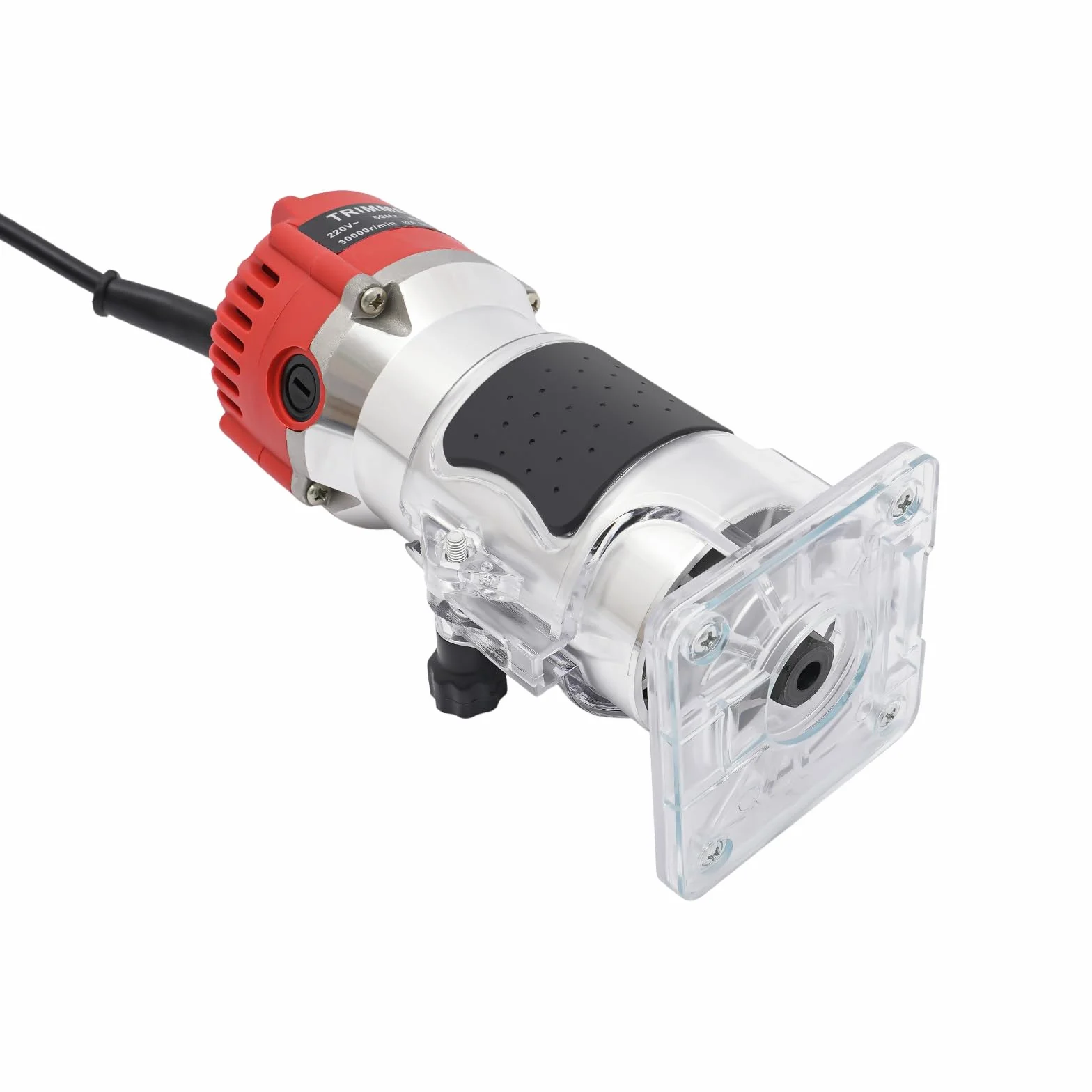 Fresadora de Madera Compacta 800W 30000r/min, Fresadora de Mano Portátil Para, Trabajar la Madera Eléctrica, Diámetro de corte 6,35 mm