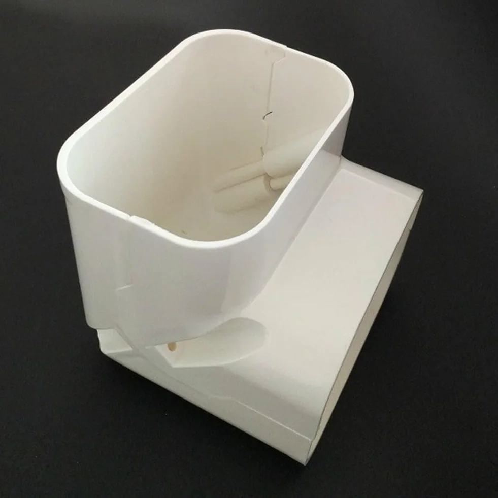 Carcasa decorativa PVC blanco para aire acondicionado central 100x65 mm 3 unidades
