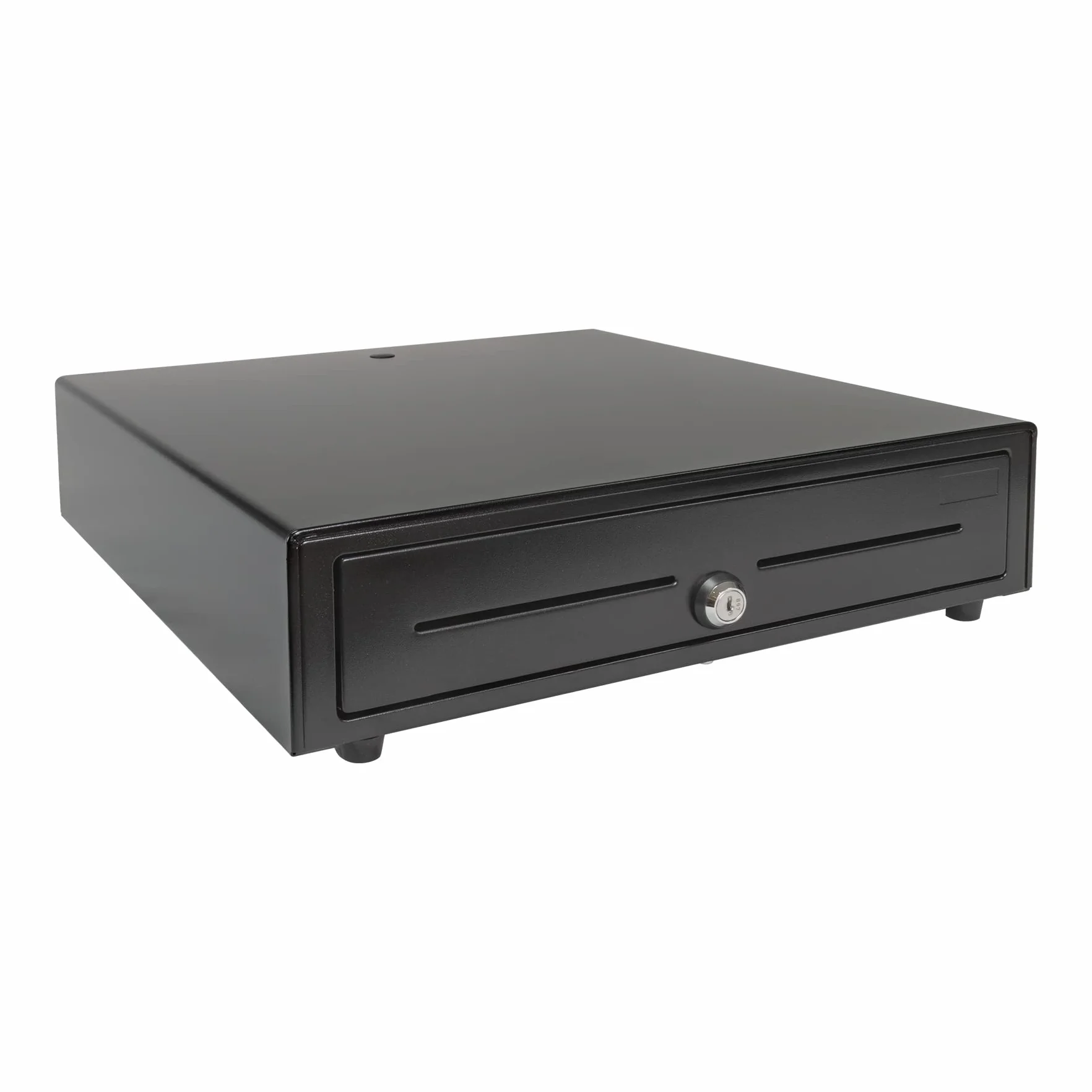 UNYKAch Cajón Portamonedas UNYCASH 56001 Estructura Metálica 41x41cm 4 Compartimentos para Billetes y 8 para Monedas Apertura Automática RJ11 Manual con Llave Compatible con Sistemas POS