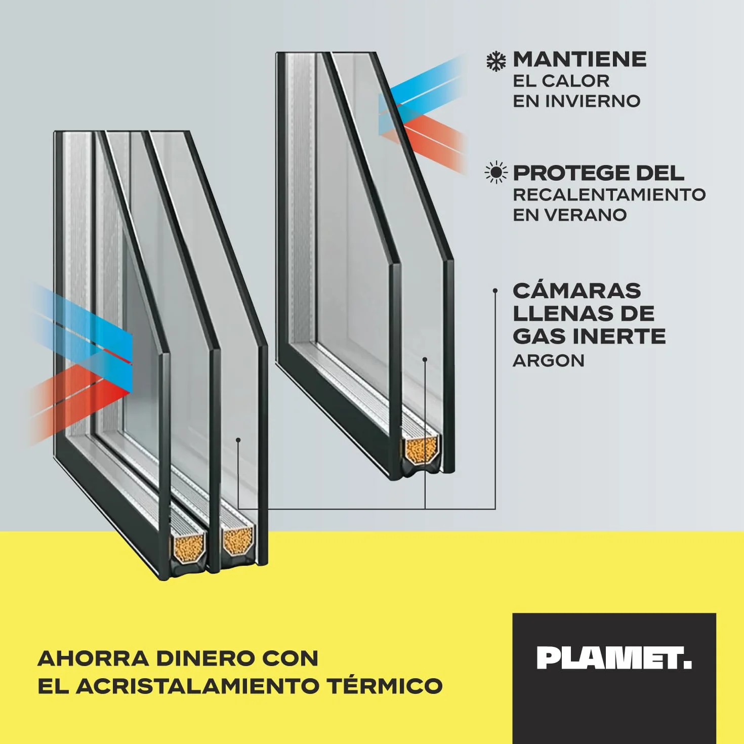Ventana de PVC - Ventana de Plástico - Resistente a las Influencias Ambientales - Protección Contra Robo - Aislamiento Contra Ruido, Viento - Roble Dorado - 800x500cm - 4-16ar-4i