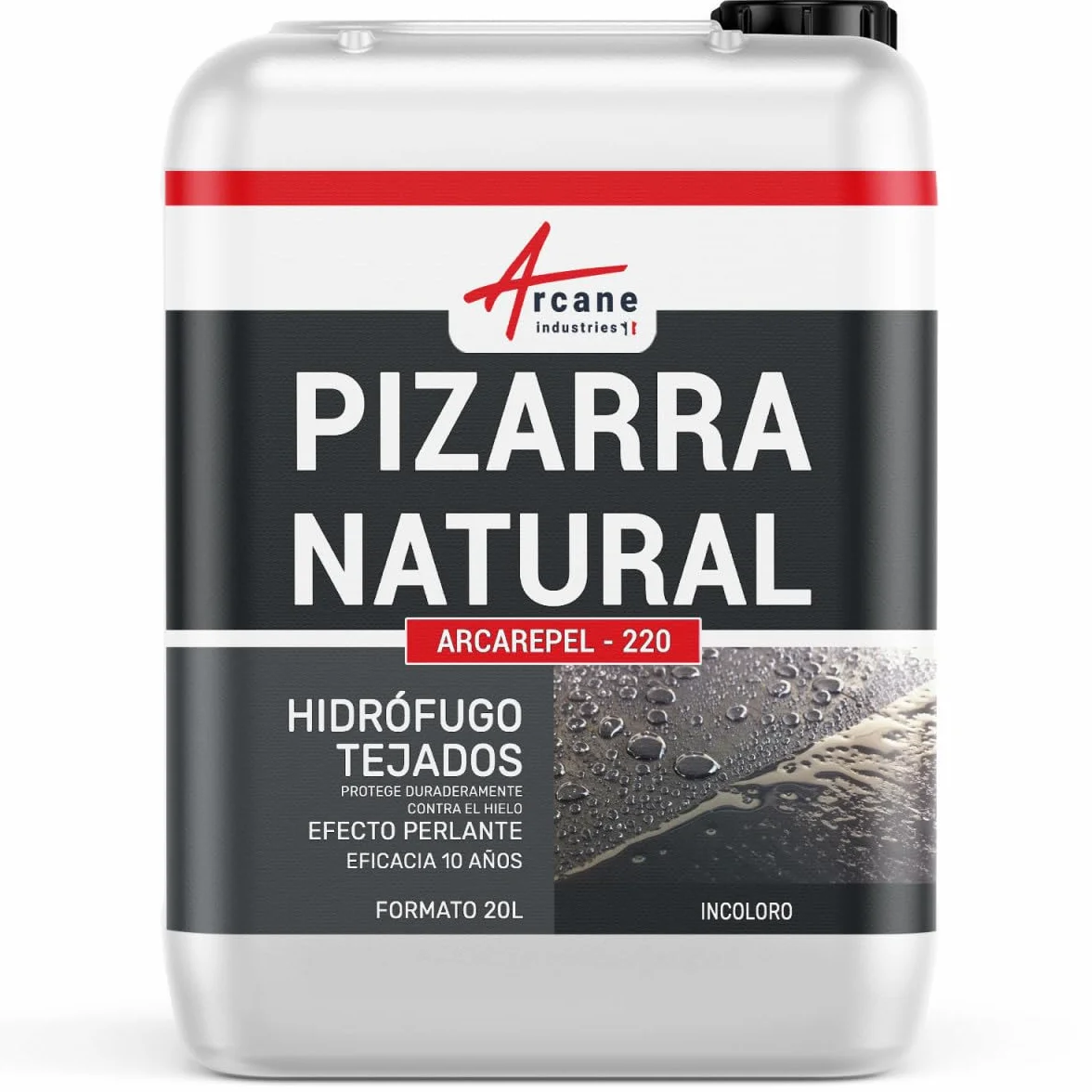 Hidrófugo transparente: para techos de pizarra ARCAREPEL - 220-20 L (hasta 100 m²) - ARCANE INDUSTRIES