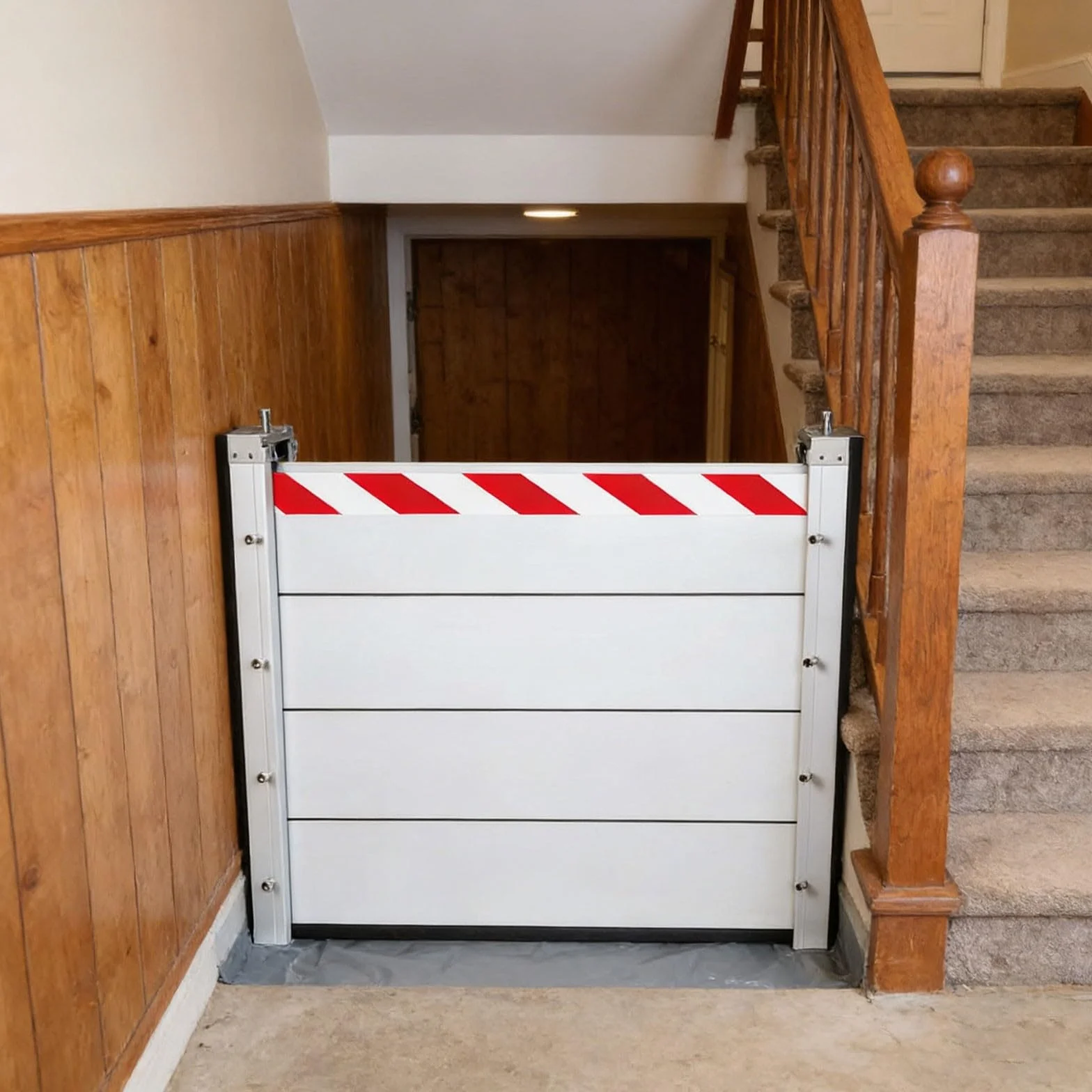 Barrera Contra Inundaciones para Puertas 188x40cm, AleacióN de Aluminio Barreras Contra Inundaciones para Puertas de Casas, Barrera MóVil de ProteccióN Contra Inundaciones En Puertas