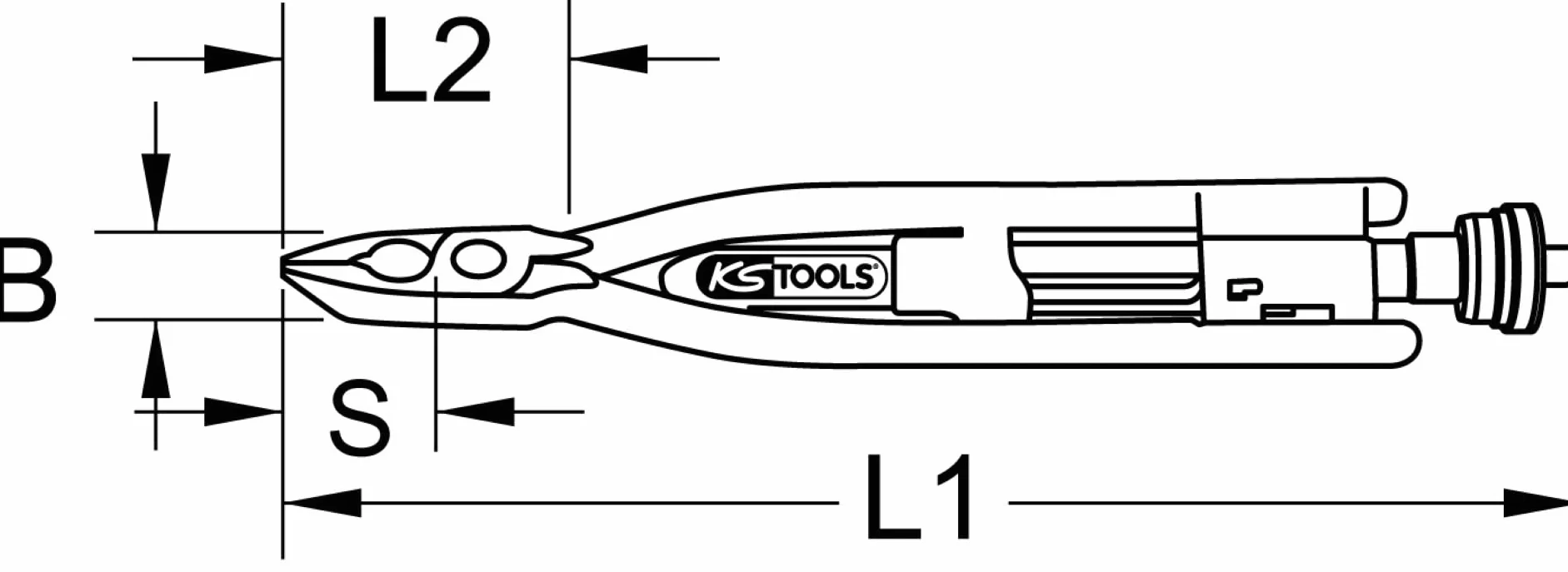 KS Tools 116.1301 - Alicate trenzador (tamaño: 215 mm)