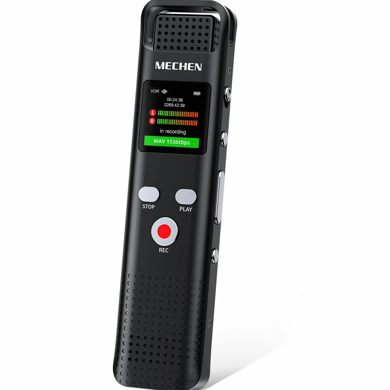 MECHEN 64GB Grabadora de Voz Digital 1536 kbps con Reducción de Ruido V02