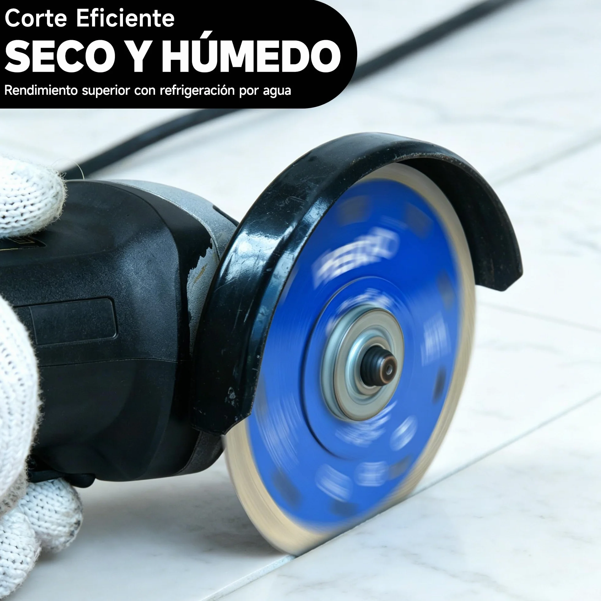 HERZO Discos de Diamante 115 mm x 22,23 mm para Azulejos - Disco de Diamante 115 mm para Azulejos, Gres Porcelánico, Porcelana y Cerámica