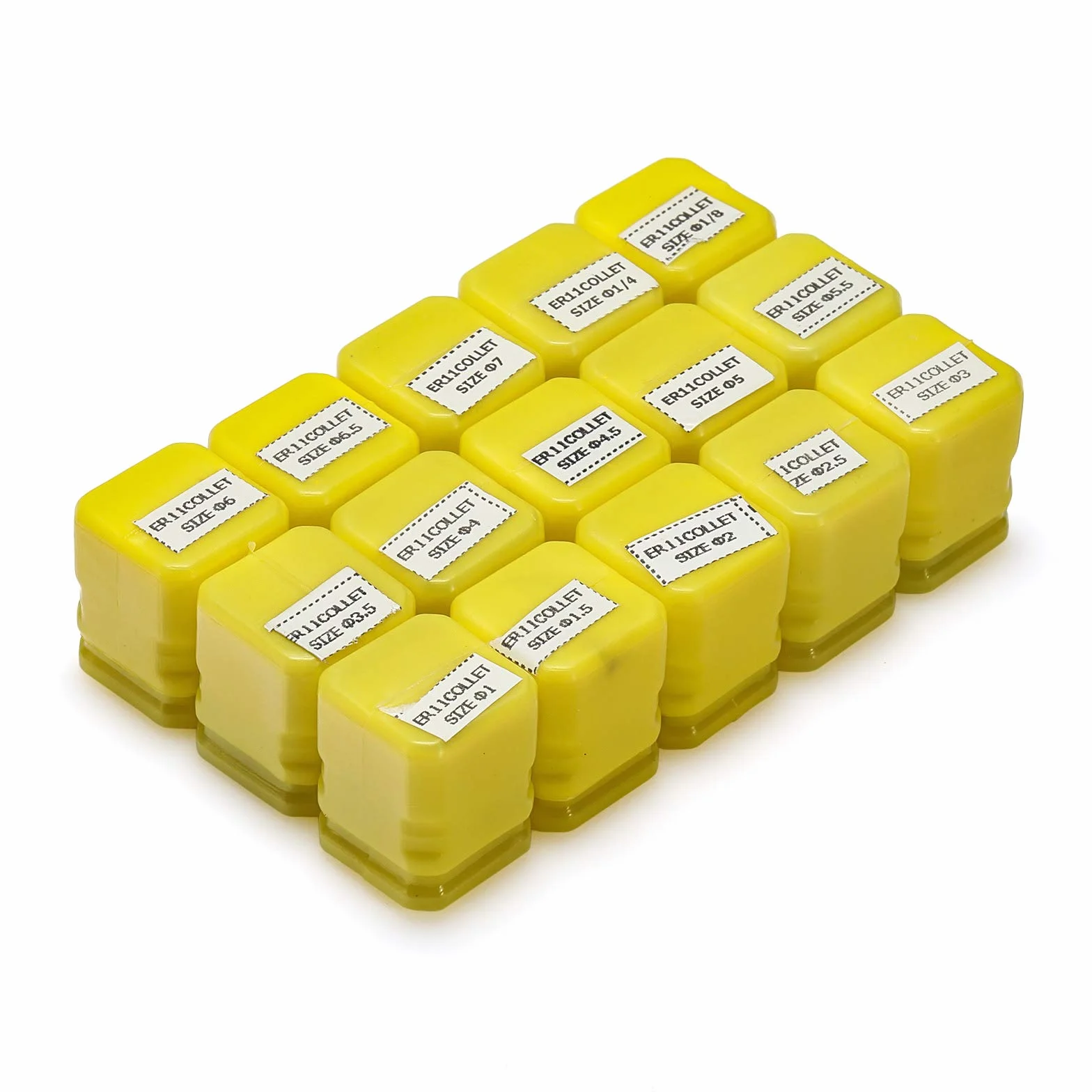 Genmitsu ER11 - Juego de pinzas de resorte de 1 a 7 mm, 1/8 pulgadas, 1/4 pulgadas para dispositivo de sujeción CNC, máquina de grabado, fresado, torno, paquete de 15
