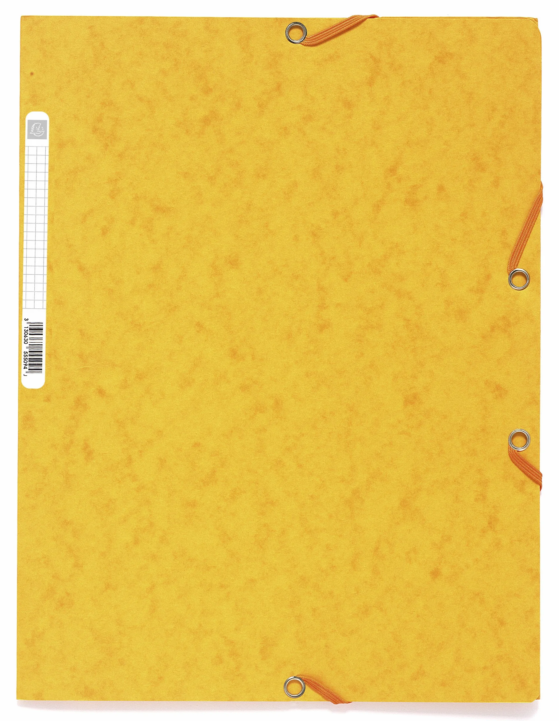 Exacompta Lote 11 Carpetas c/gomas 3 solapas 24x32cm Cartulina 400g Colores surtidos