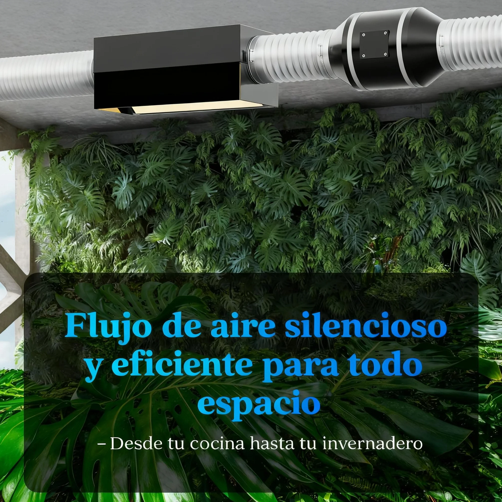 Tubo Ventilación 100mm 2,5m Blanco, Tubo Flexible 5 Capas Aislado, Silencioso, con Abrazaderas, para Aire Acondicionado Portátil, Secadora y Ventilación