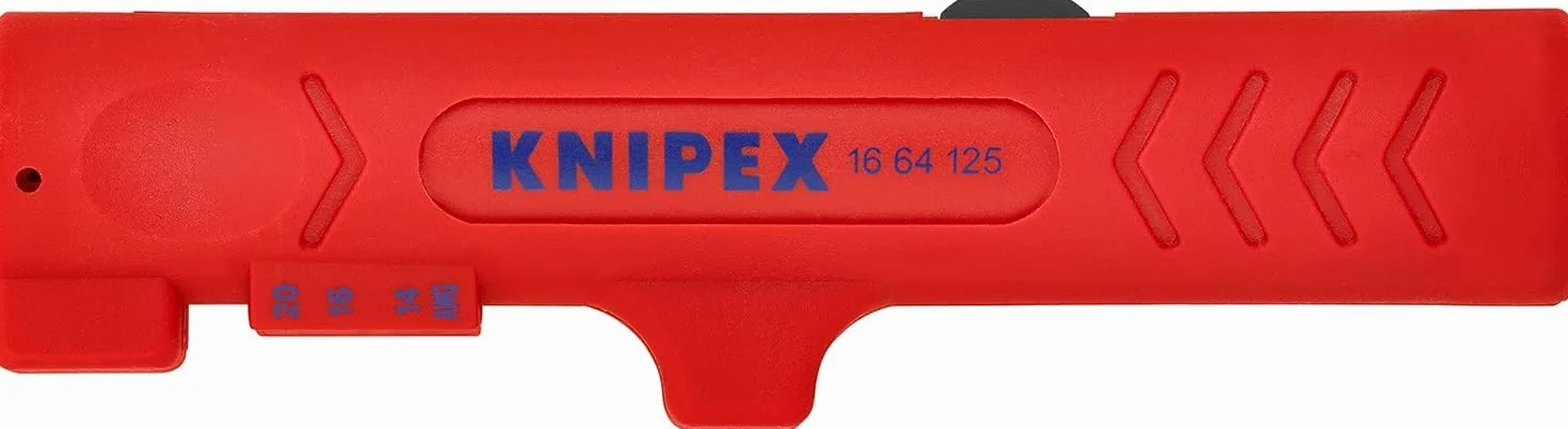 KNIPEX Pelacables para cables planos y redondos en blister 125 mm, 16 64 125 SB