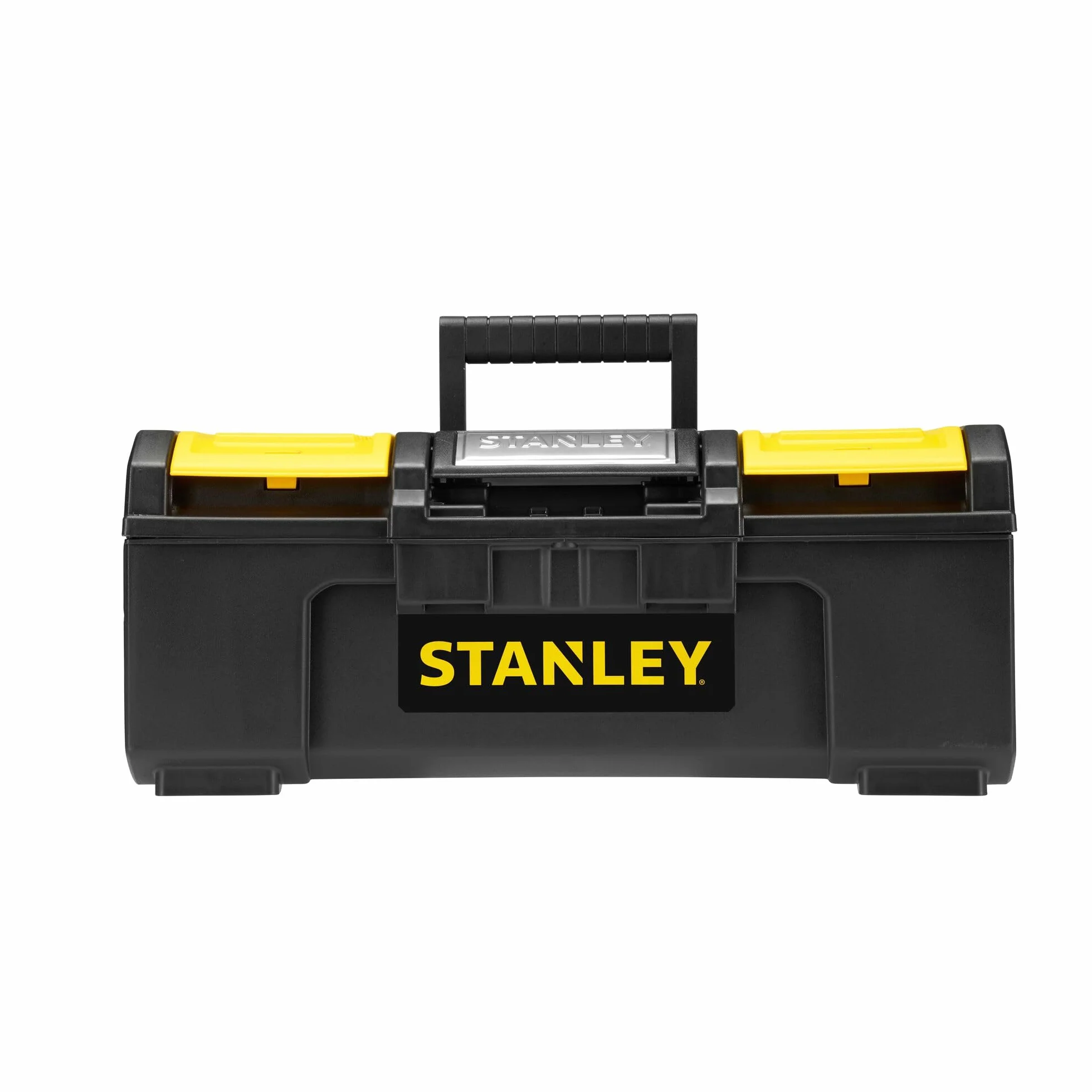 STANLEY Caja de Herramientas 16 Pulgadas One-Touch, Almacenamiento Resistente con Bandeja Extraíble, Orificio para Candado, Compartimentos Organizadores, Compacta y Duradera – 1-79-216