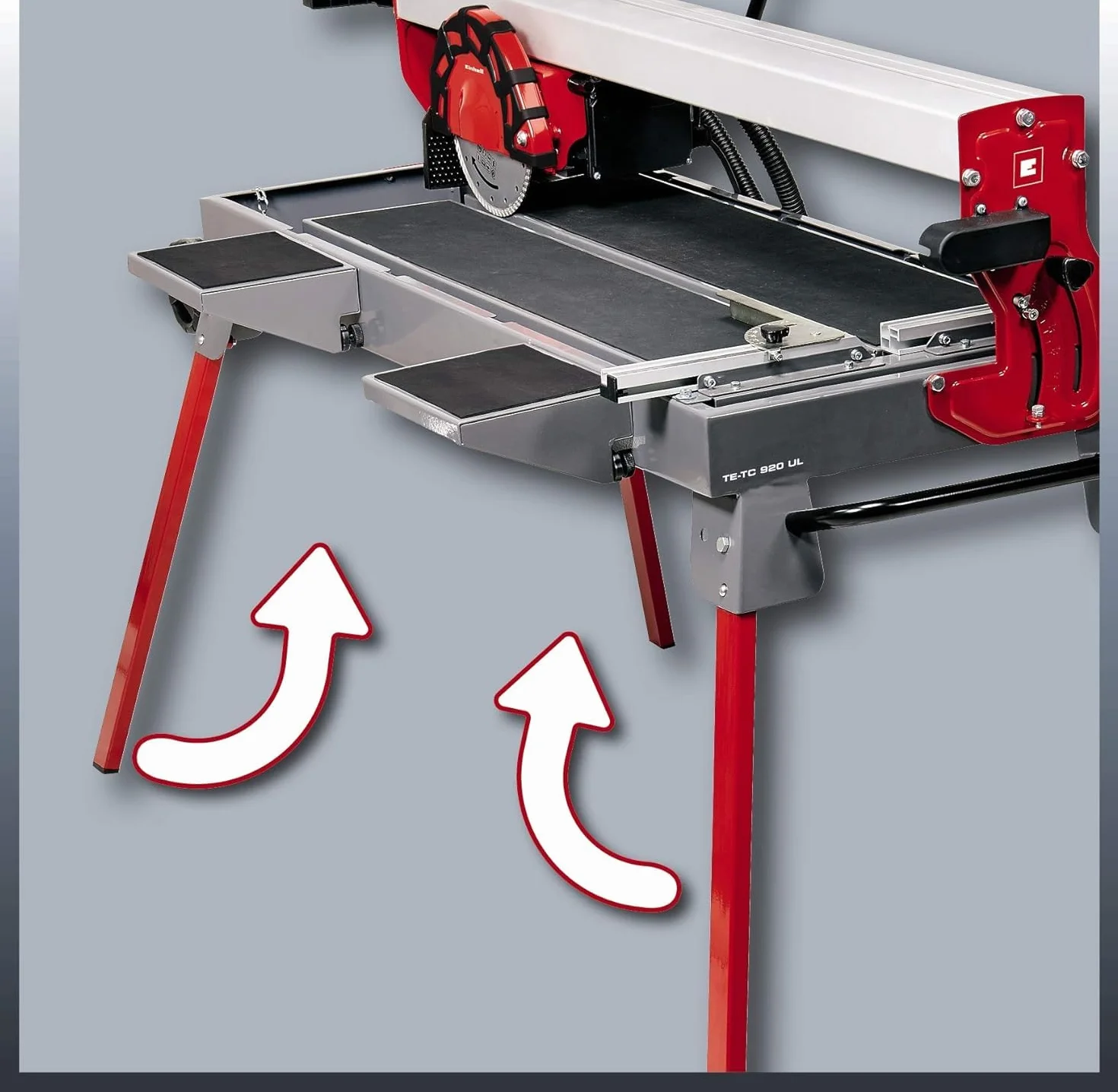 Einhell 4301220 - Mesa de corte ceramico refrigerada por agua TE-TC 920 UL Expert, 900 W, 240 V, disco de diamante 200 x 25,4 mm, rojo2